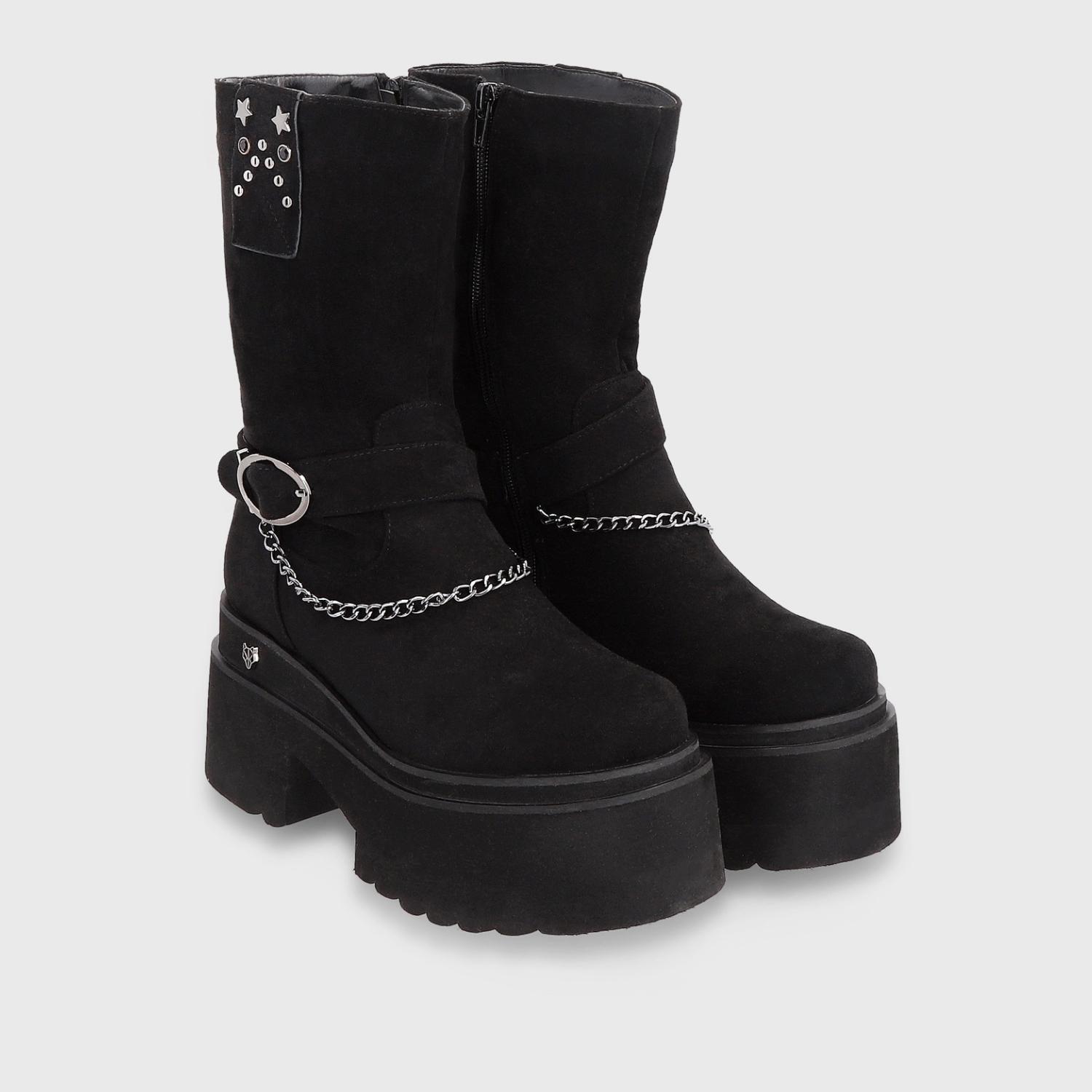 Botín Plataforma Negro Mujer 15885 Gotta-2