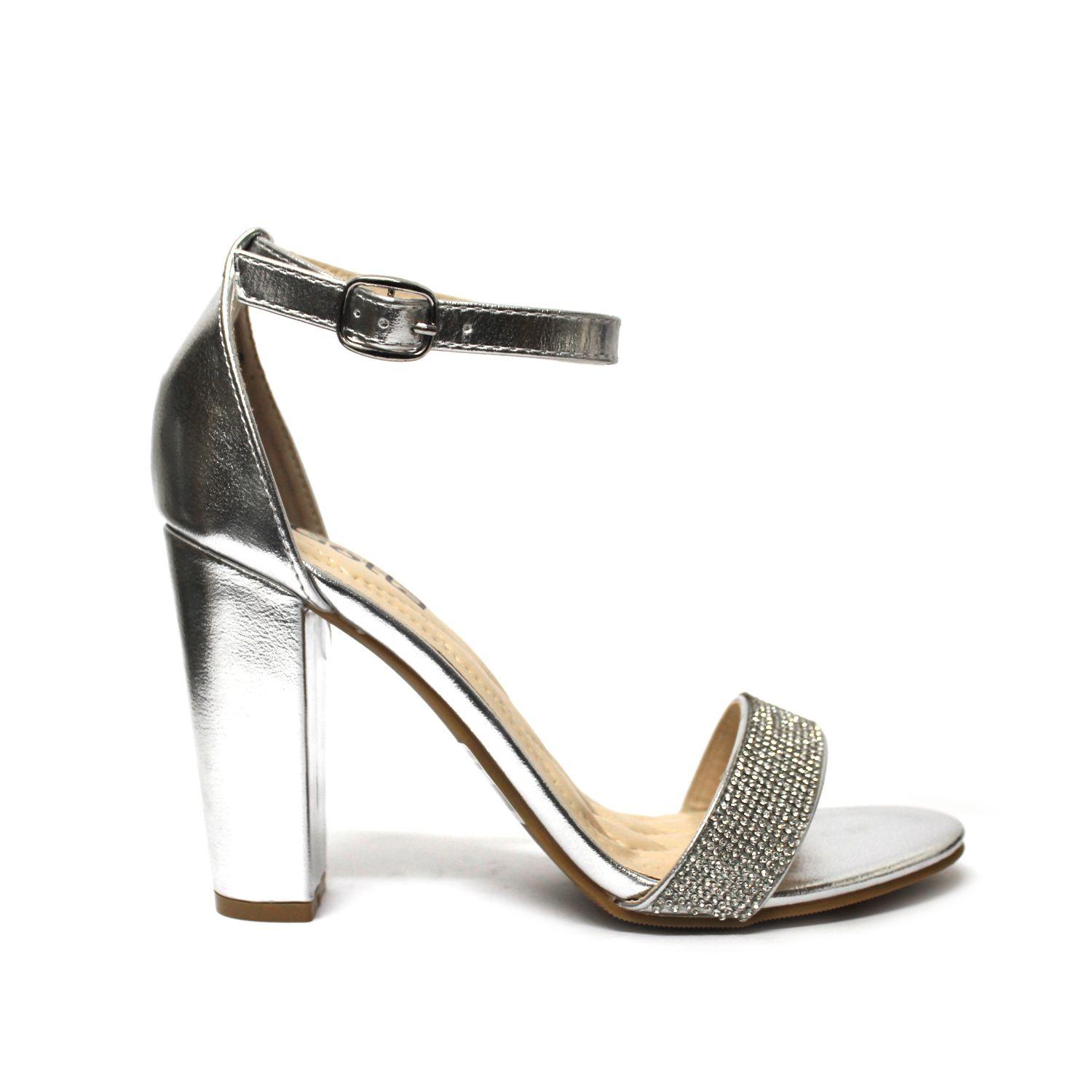 SANDALIA PLATEADA TACO 96111-0