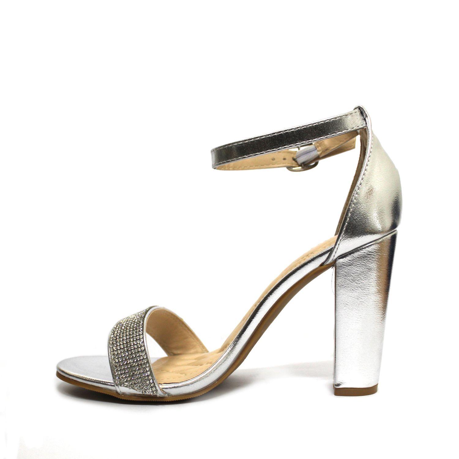 SANDALIA PLATEADA TACO 96111-3