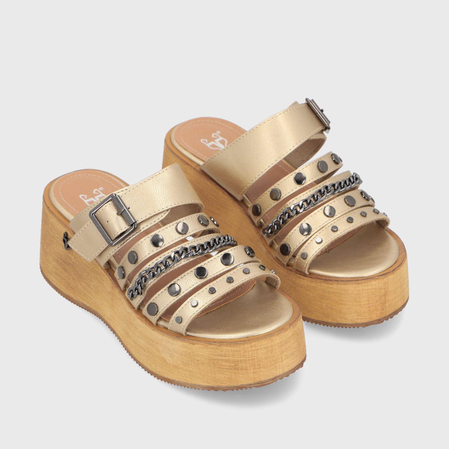 Sandalia Dorada Mujer 45841 Gotta-2