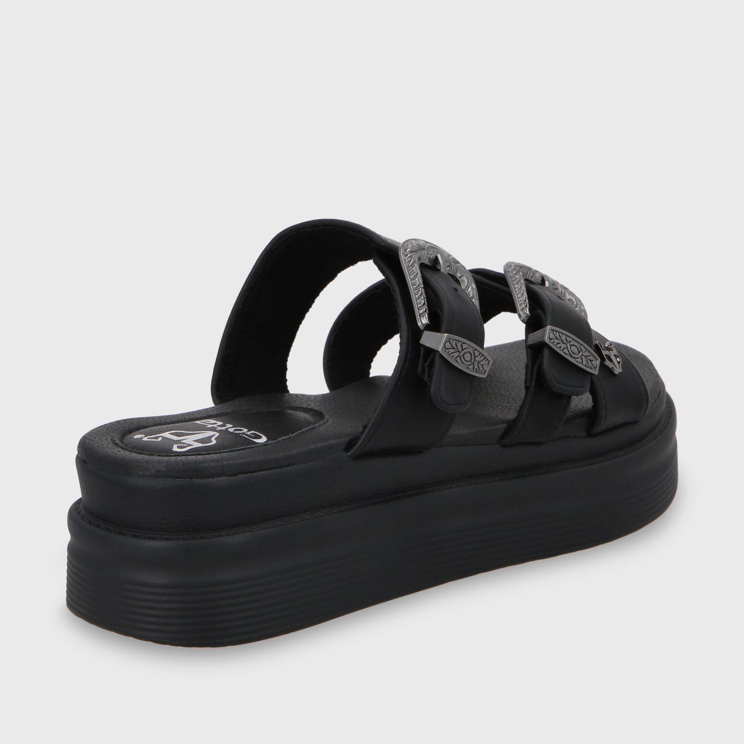 Sandalia Plataforma Negro Mujer 43015 Gotta-4