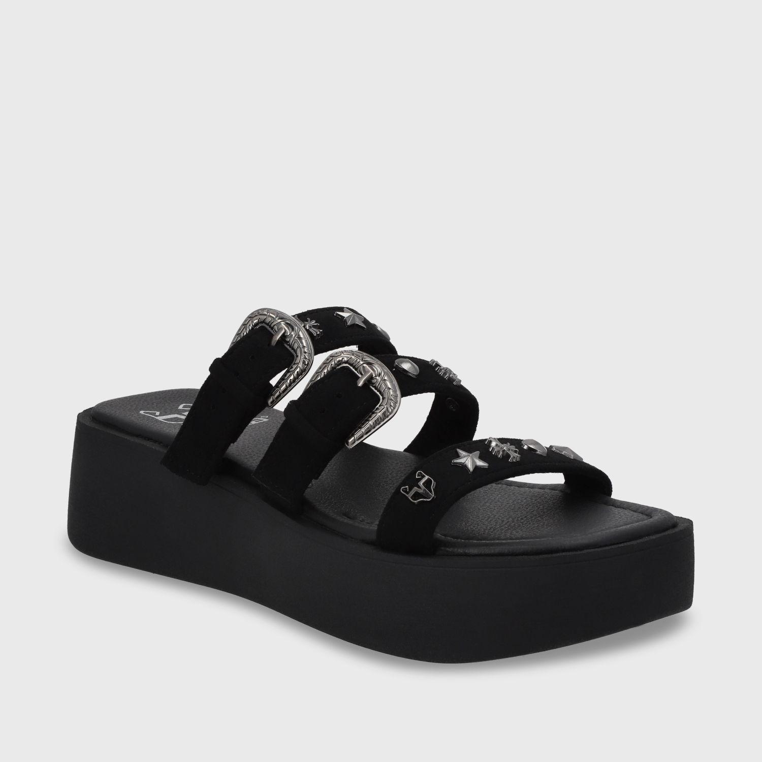 Sandalia Plataforma Negro Mujer 53732 Gotta-1