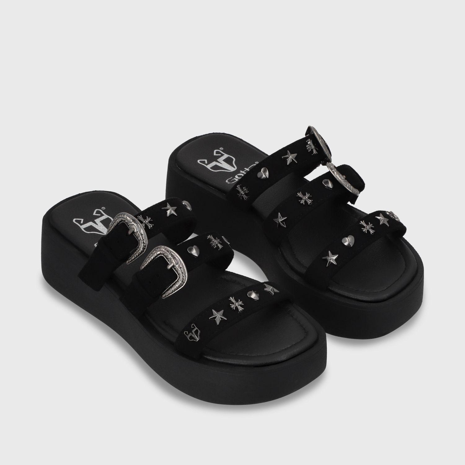 Sandalia Plataforma Negro Mujer 53732 Gotta-2