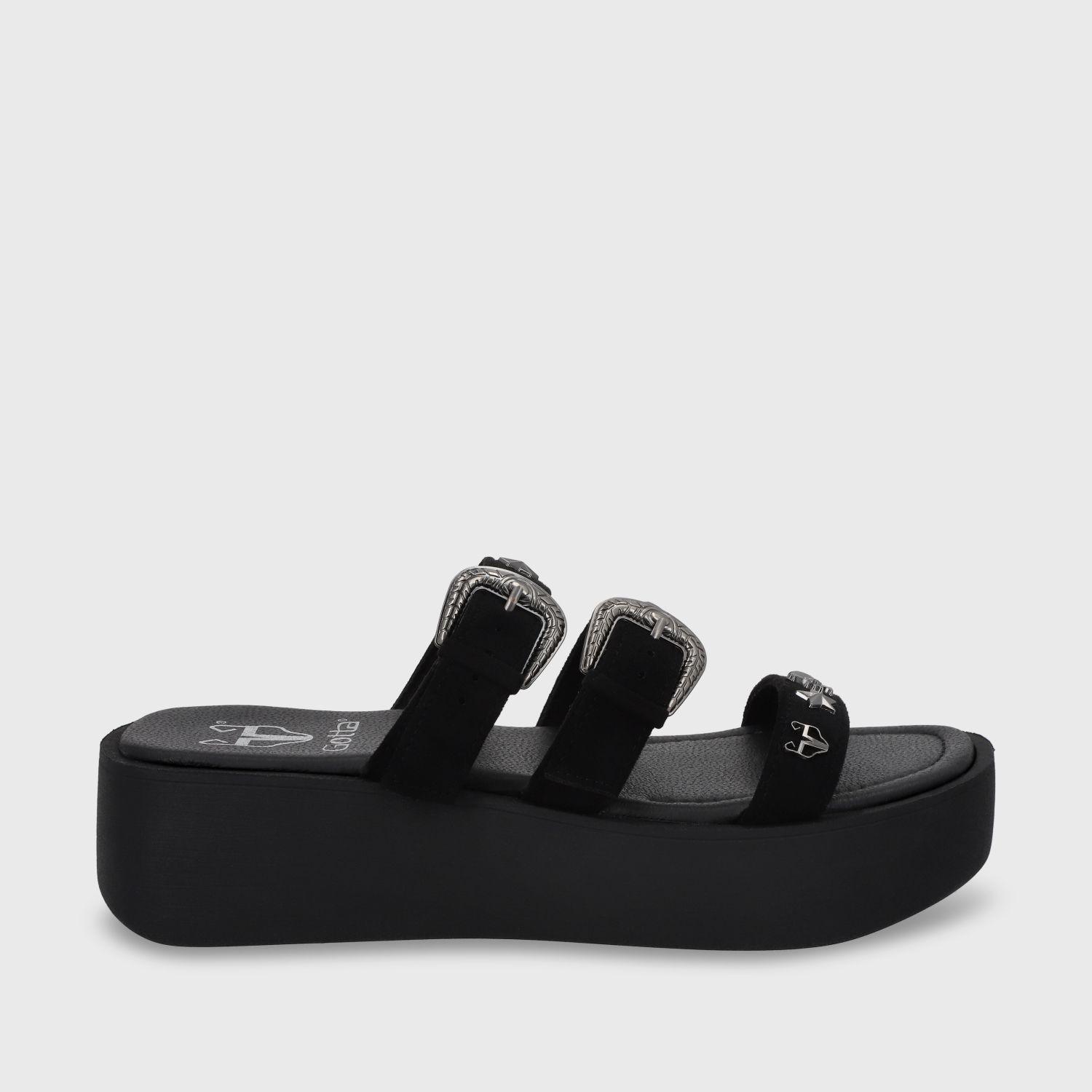 Sandalia Plataforma Negro Mujer 53732 Gotta-0