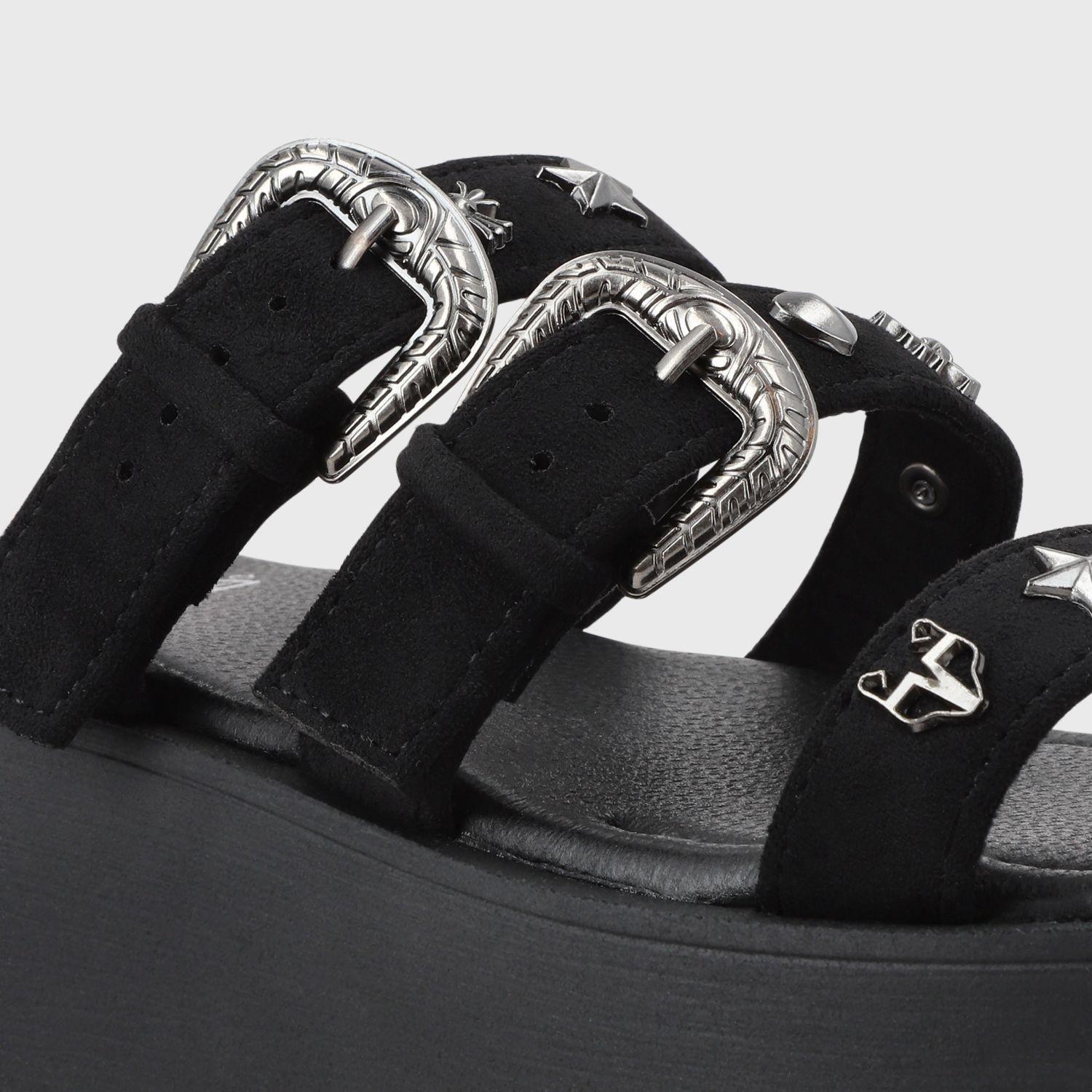 Sandalia Plataforma Negro Mujer 53732 Gotta-5