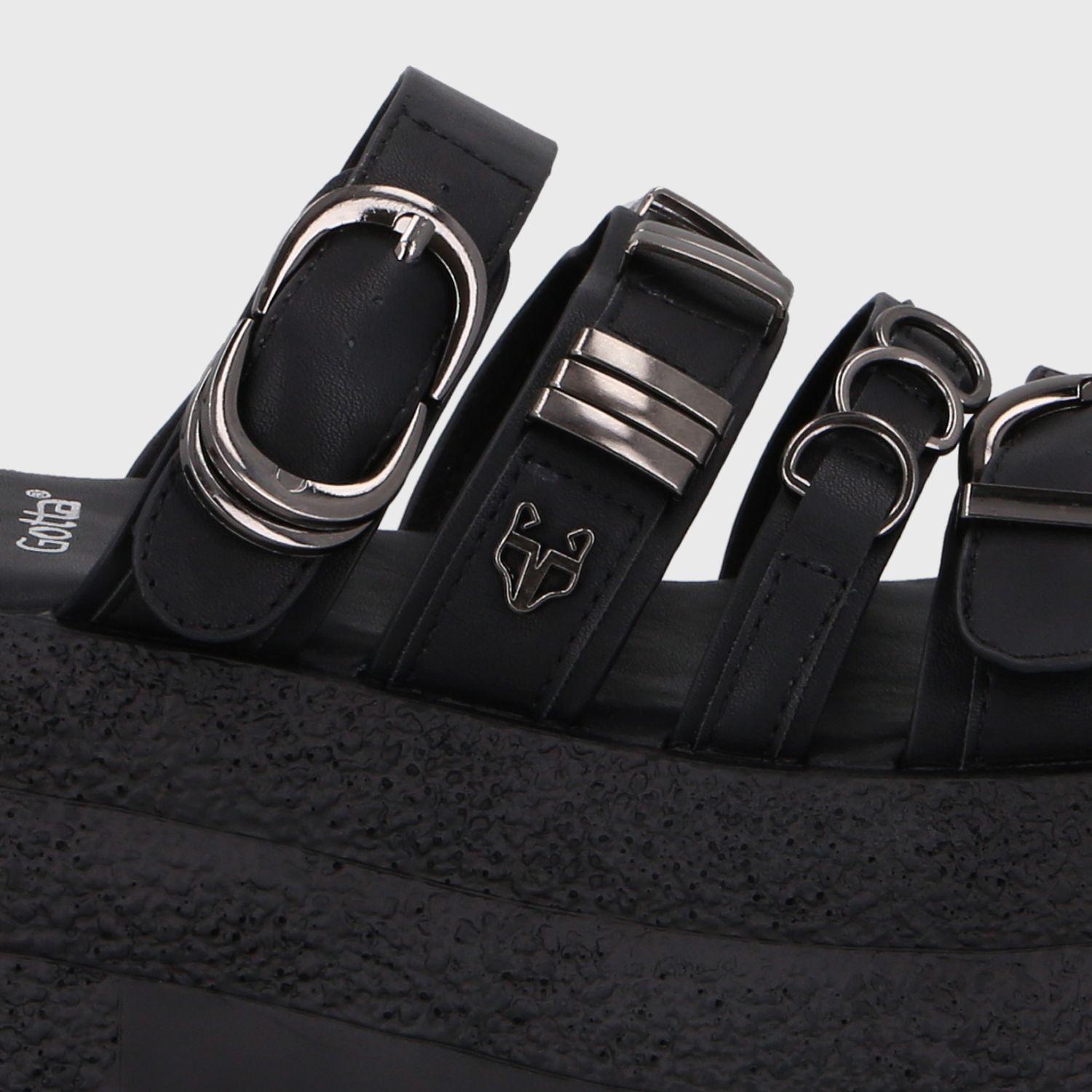 Sandalia Plataforma Negra Mujer 55294 Gotta-5