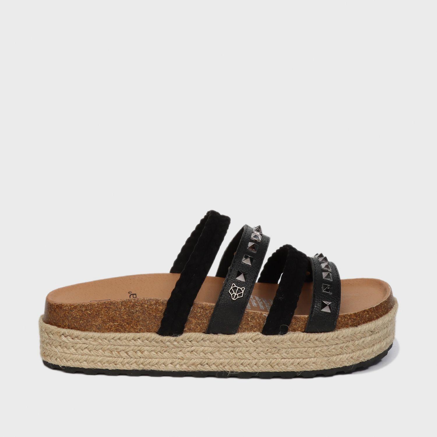 Sandalia Plataforma Negra Mujer 23200 Gotta-0