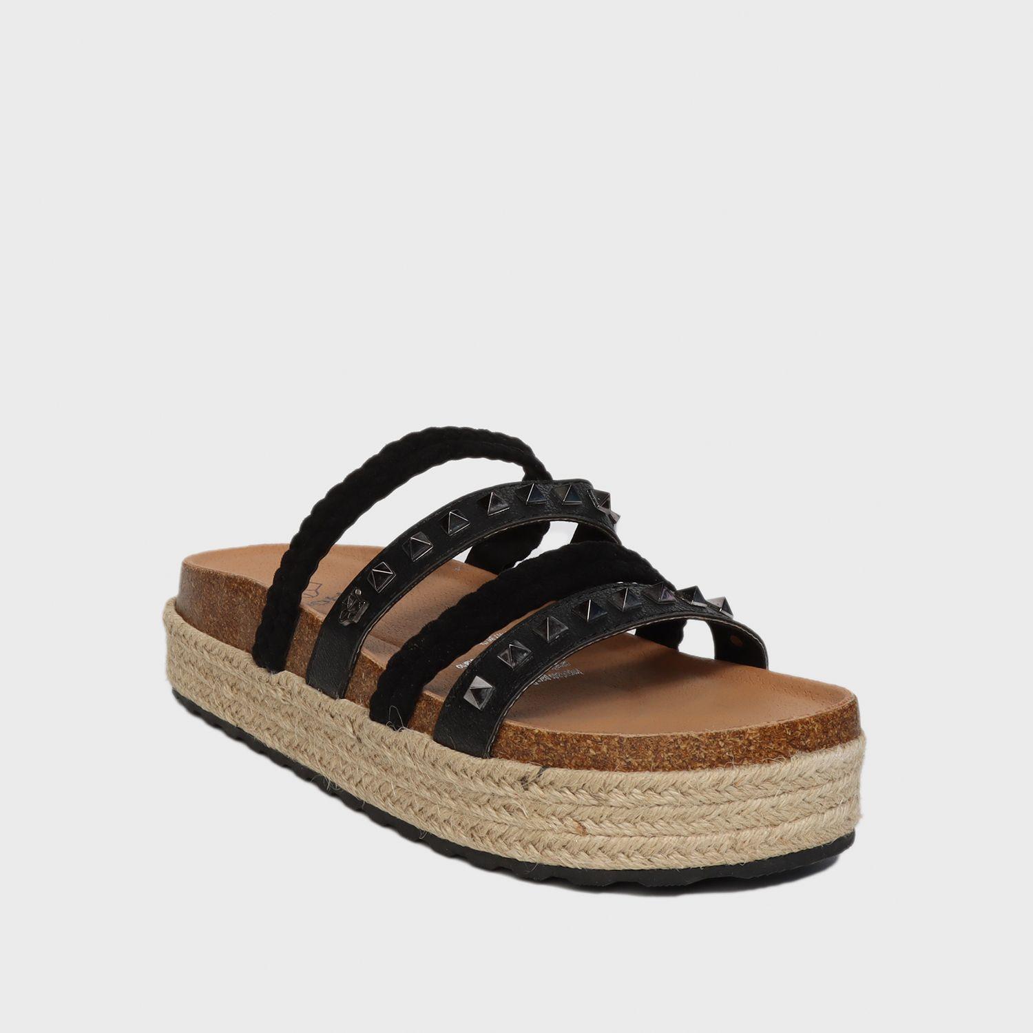 Sandalia Plataforma Negra Mujer 23200 Gotta-1