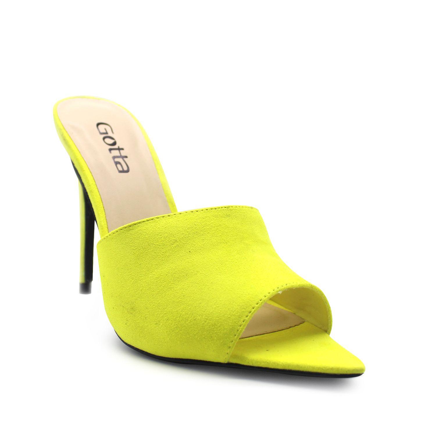 Sandalia Amarillo Fluor Mujer C6162 Gotta-1