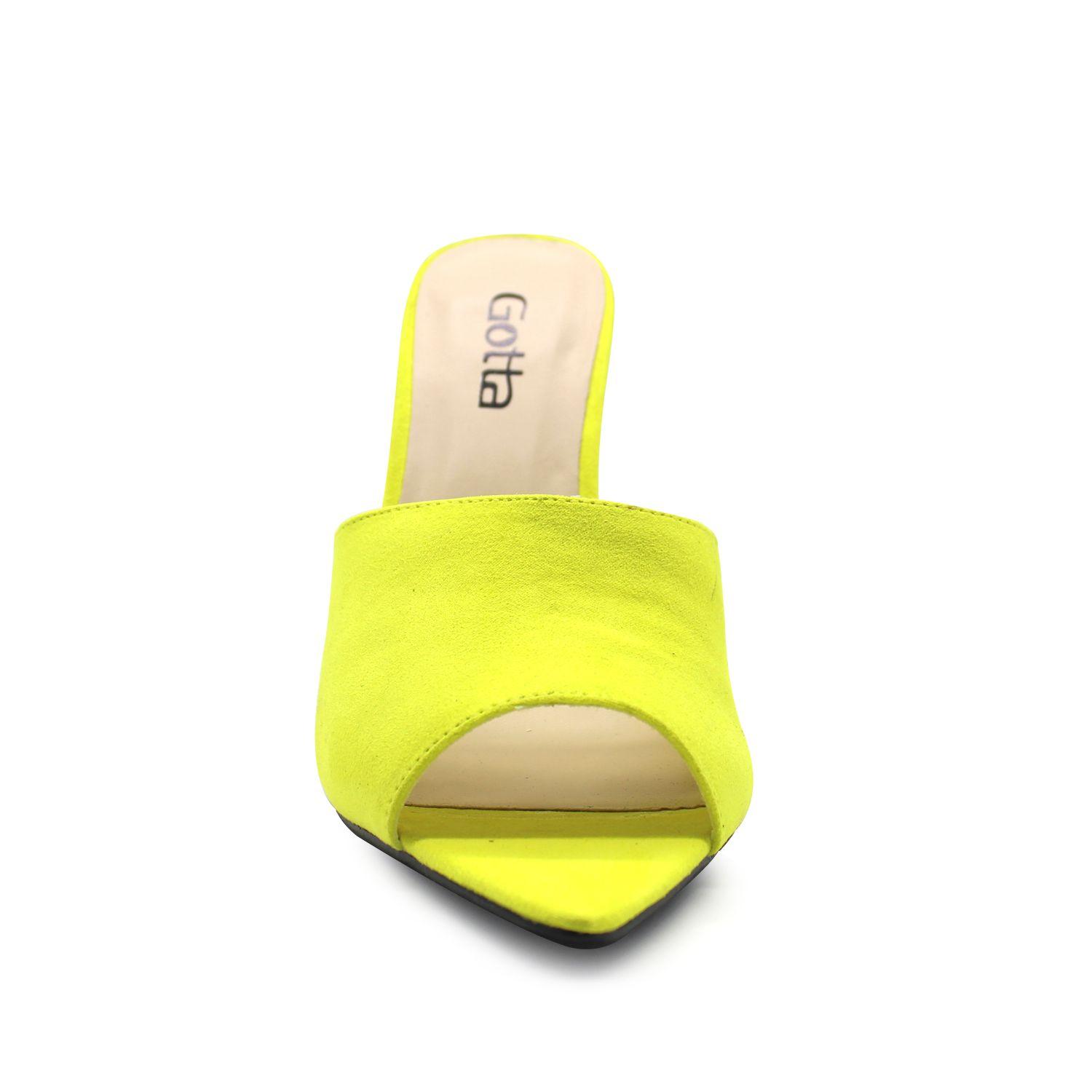 Sandalia Amarillo Fluor Mujer C6162 Gotta-2