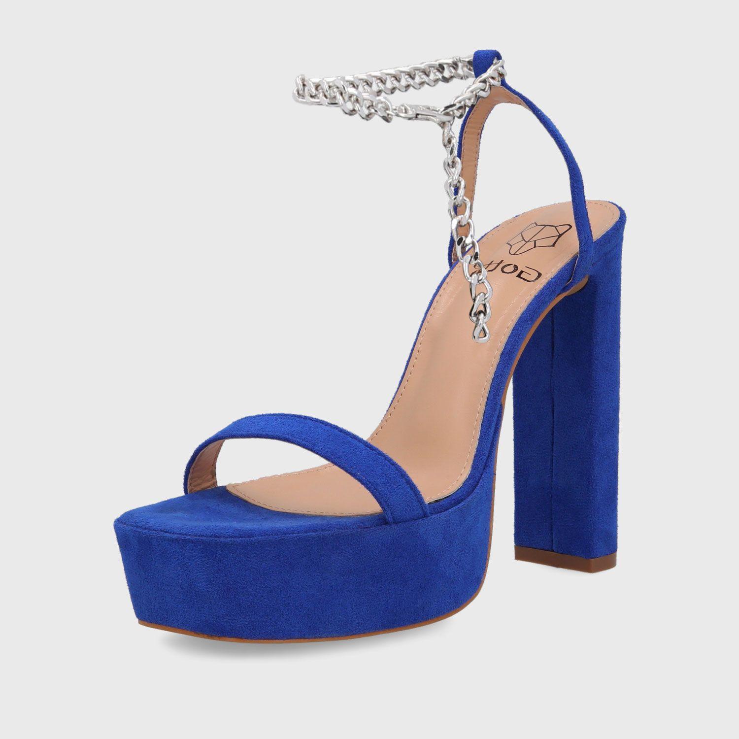 Sandalia Taco Azul Mujer 35101 Gotta-4