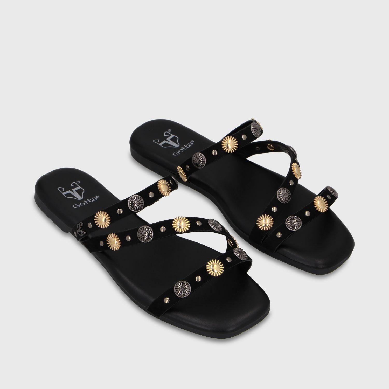 Sandalia Negra Mujer 64141 Gotta-2
