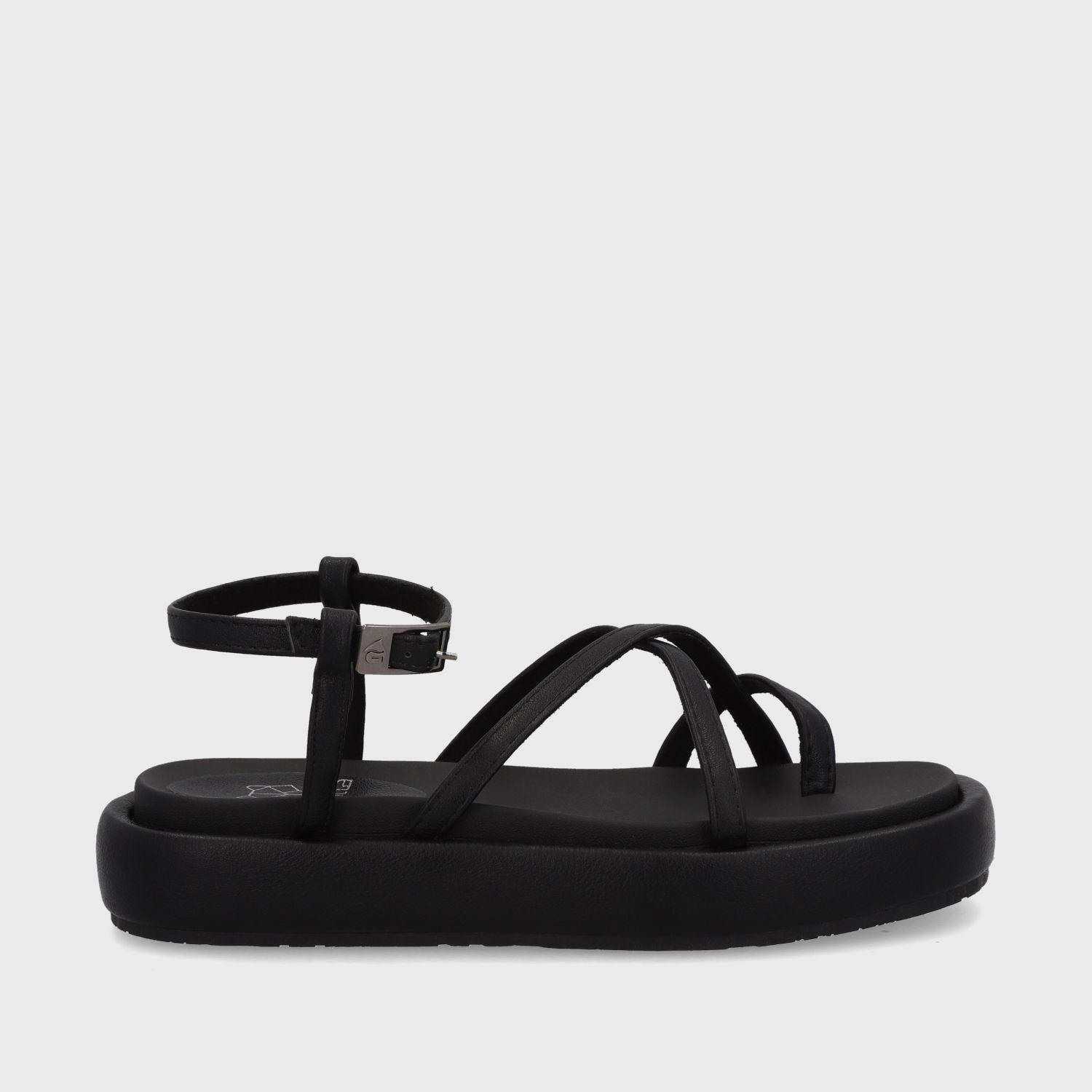 Sandalia Plana Negra Mujer 35210 Gotta-0