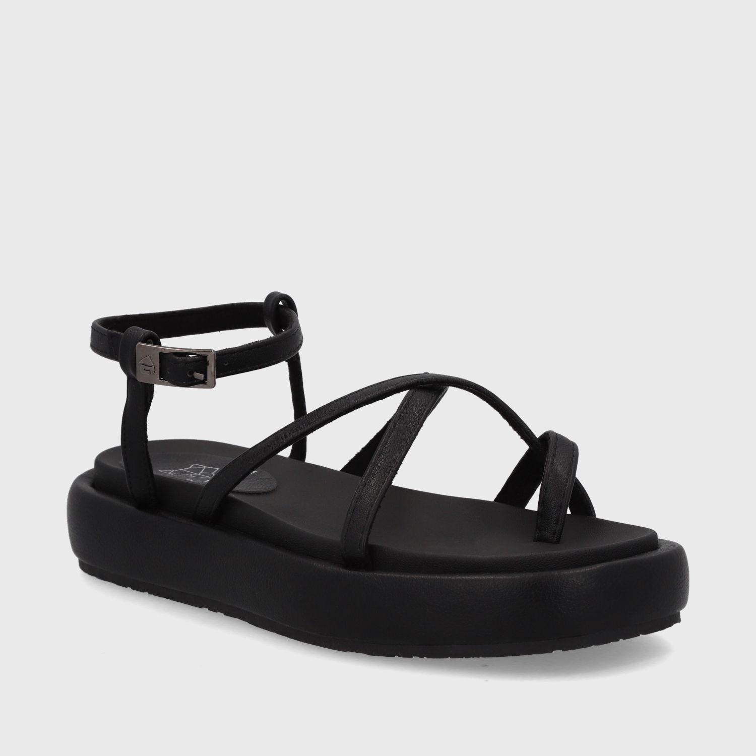 Sandalia Plana Negra Mujer 35210 Gotta-1