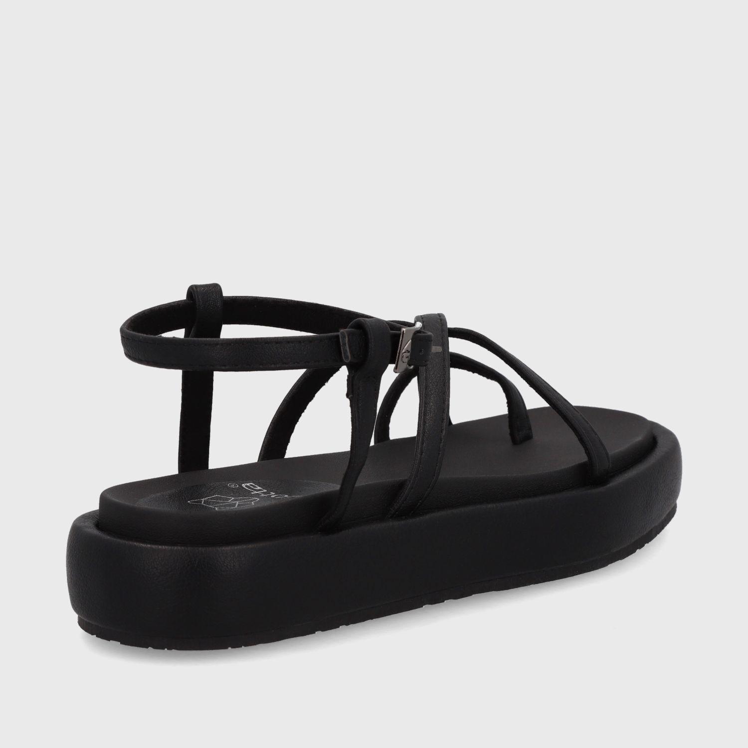 Sandalia Plana Negra Mujer 35210 Gotta-4