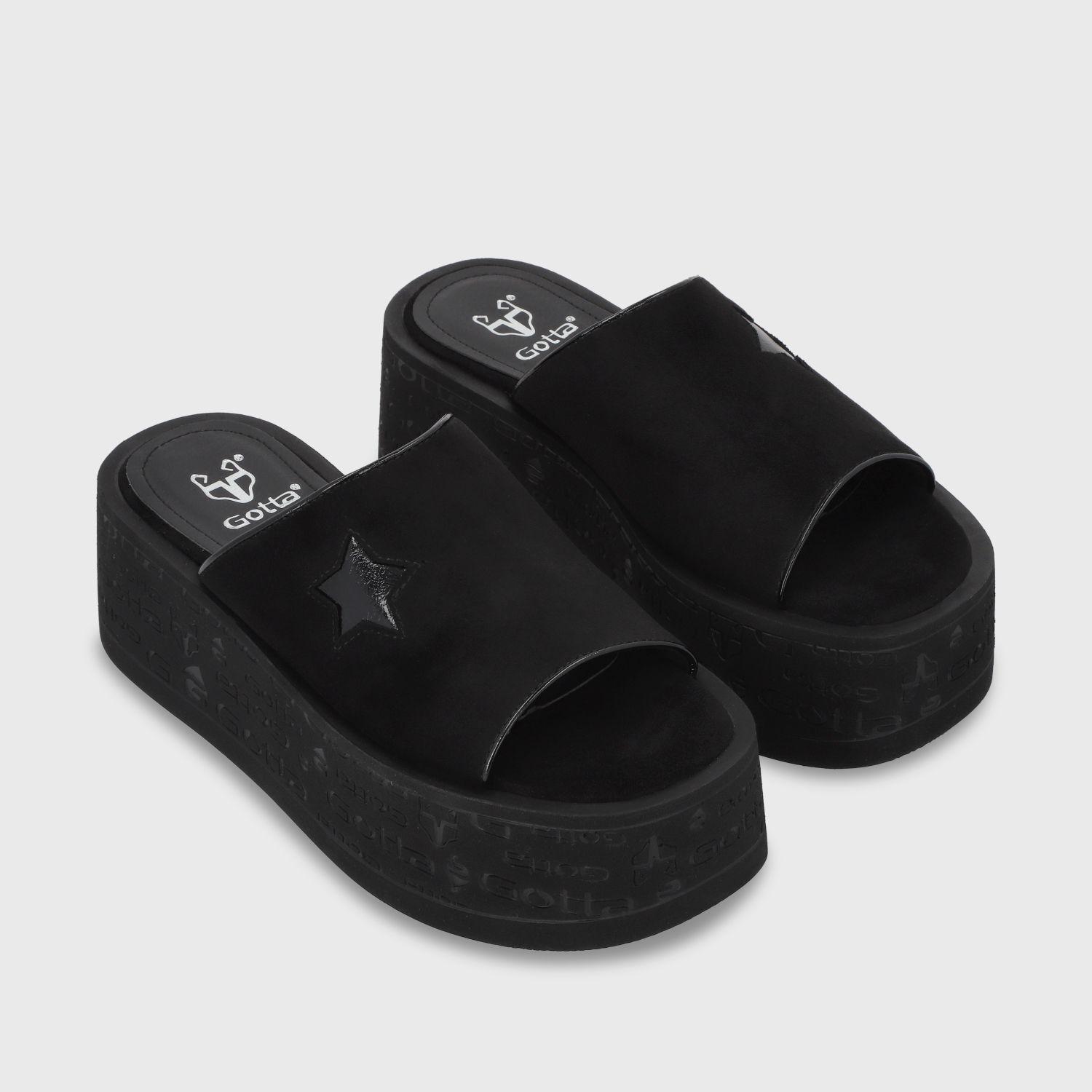 Sandalia Plataforma Negro Mujer 55930 Gotta-2