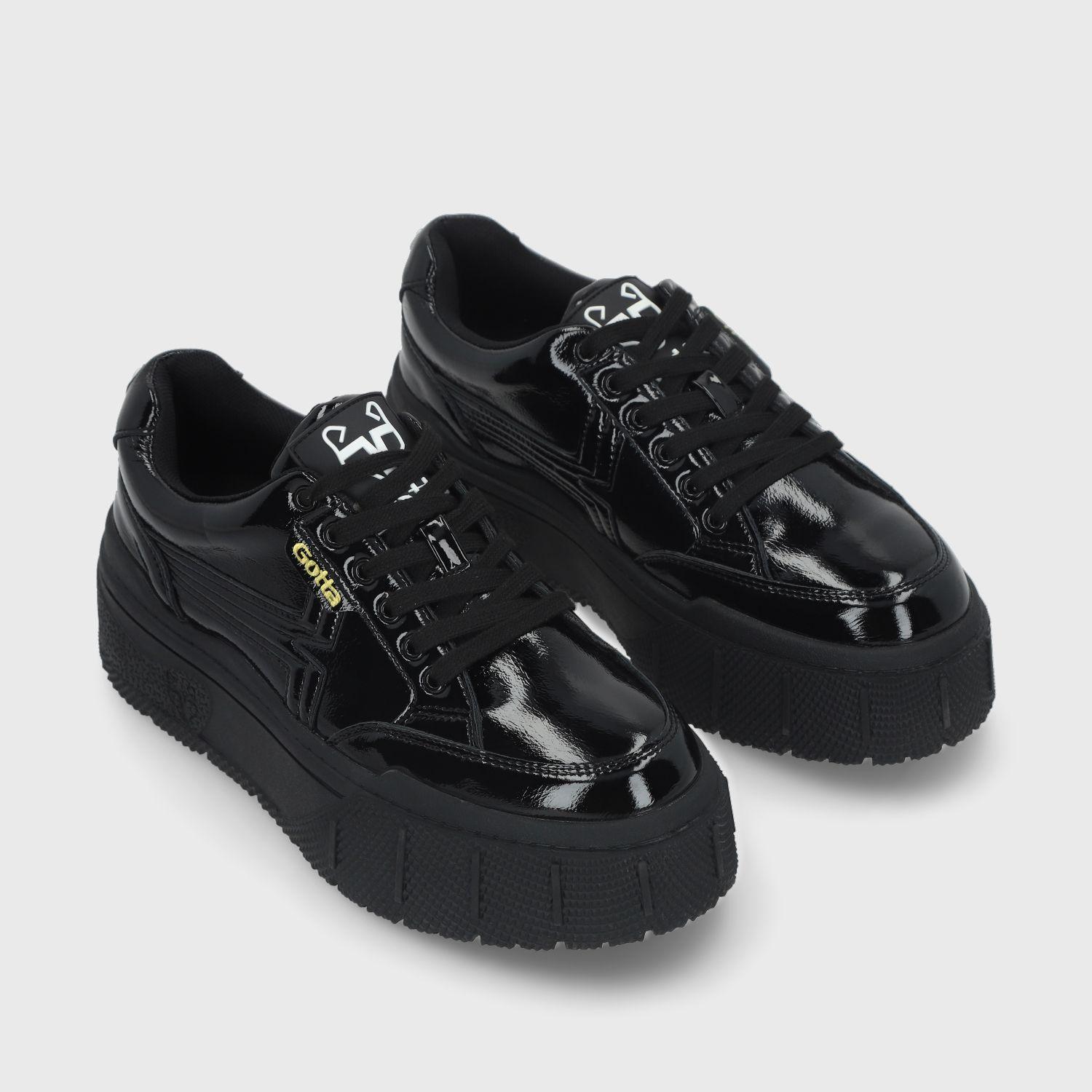 Zapatilla Negra Charol Mujer 43051 Gotta-2