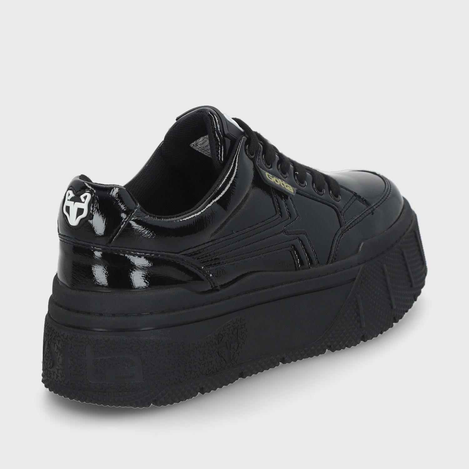 Zapatilla Negra Charol Mujer 43051 Gotta-4