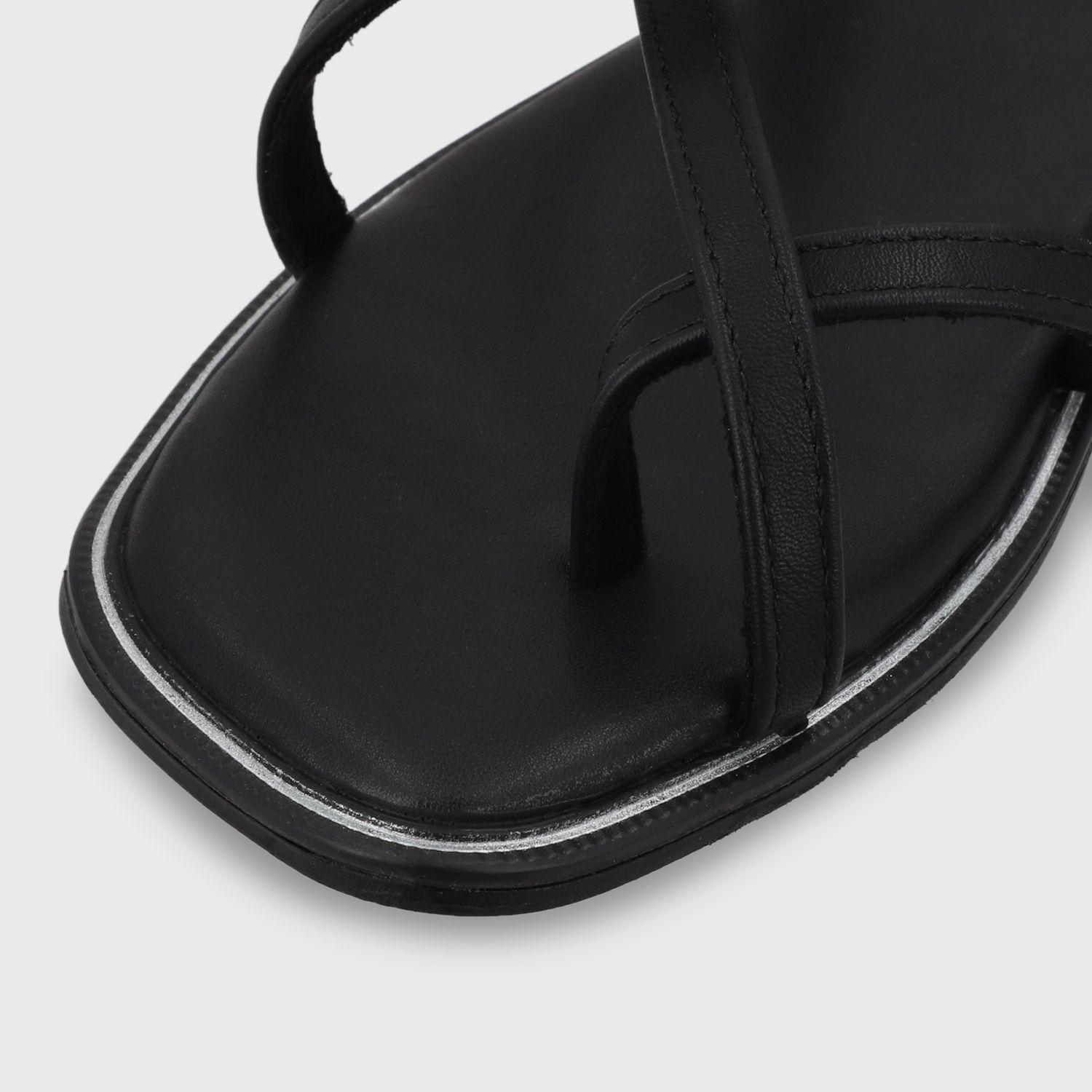 Sandalia Plana Negra Mujer 55221 Gotta-3
