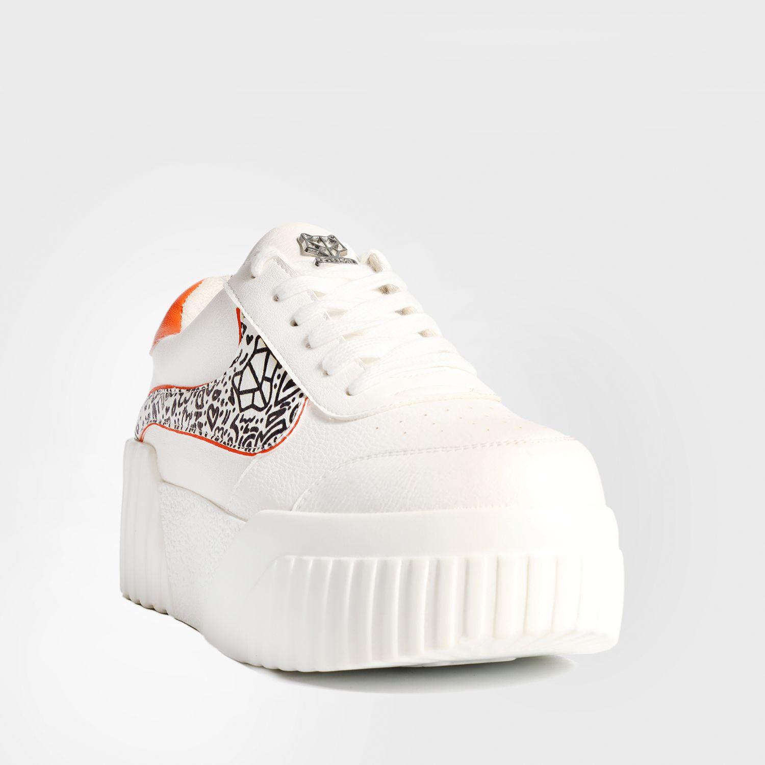 Zapatilla Blanca Estampada Mujer 13142 Gotta-1