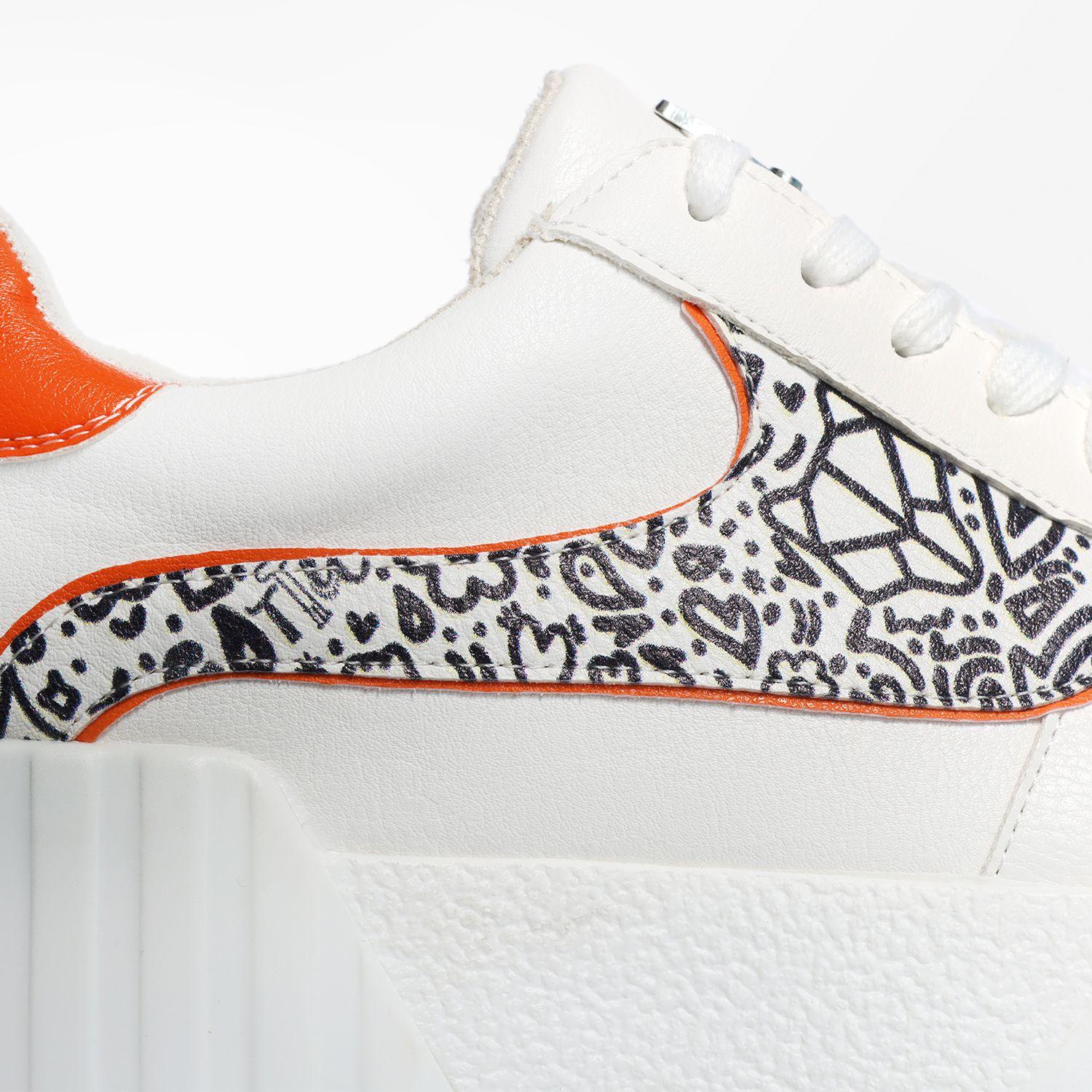 Zapatilla Blanca Estampada Mujer 13142 Gotta-5