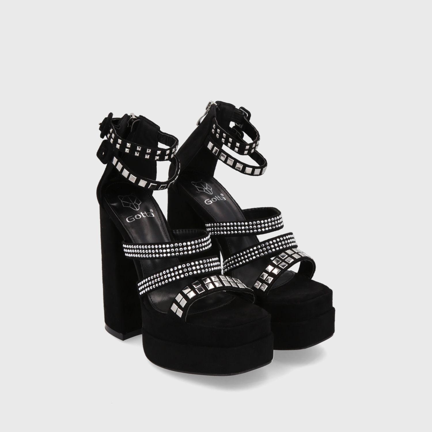 Sandalia Plataforma Negra Mujer 25912 Gotta-2