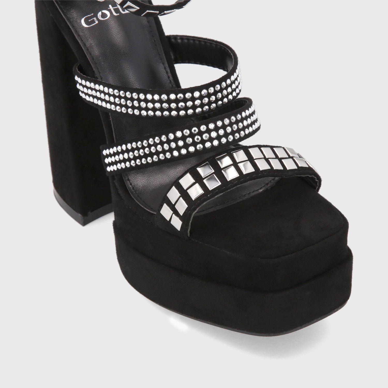 Sandalia Plataforma Negra Mujer 25912 Gotta-5