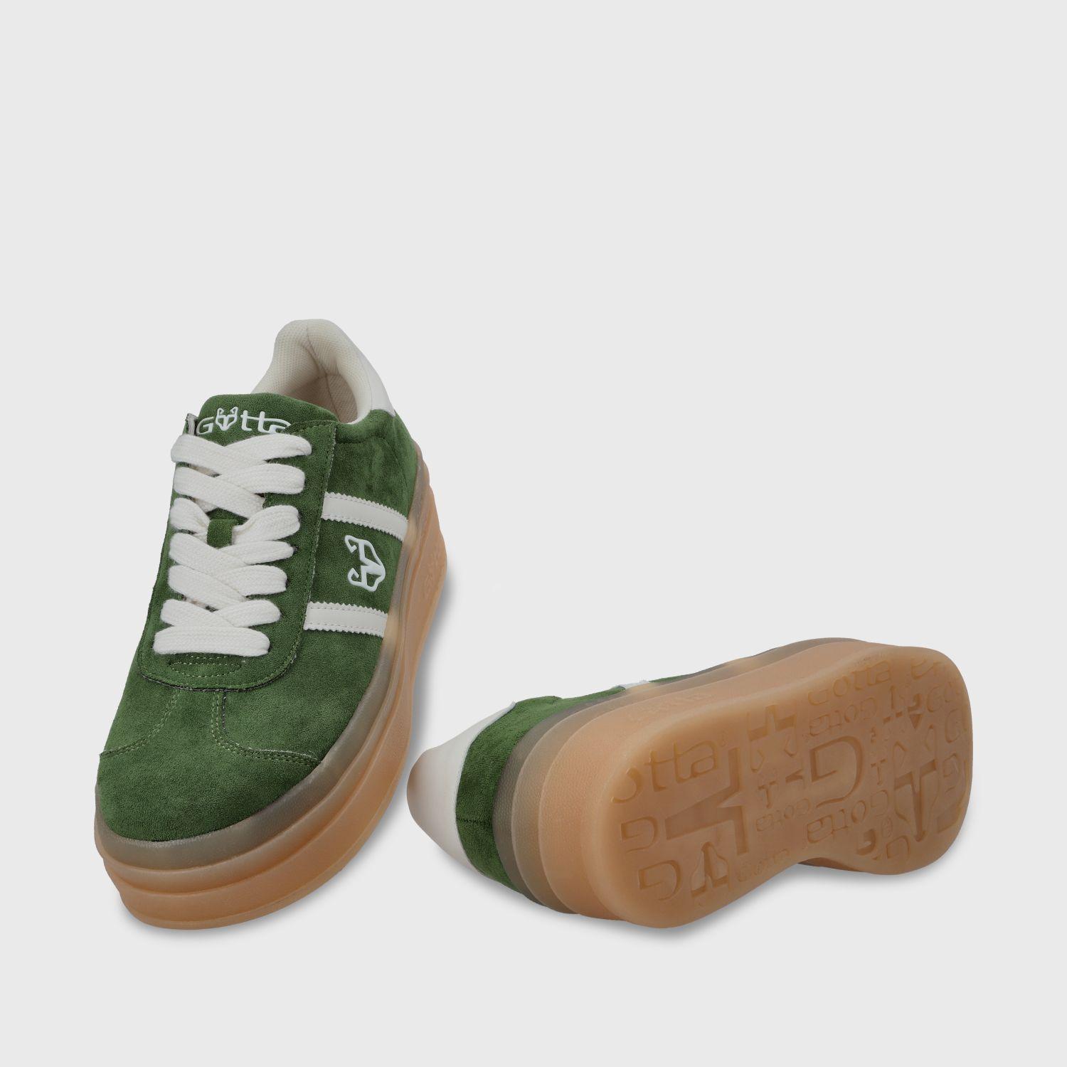 zapatilla Plataforma Verde Mujer 53750 Gotta-6