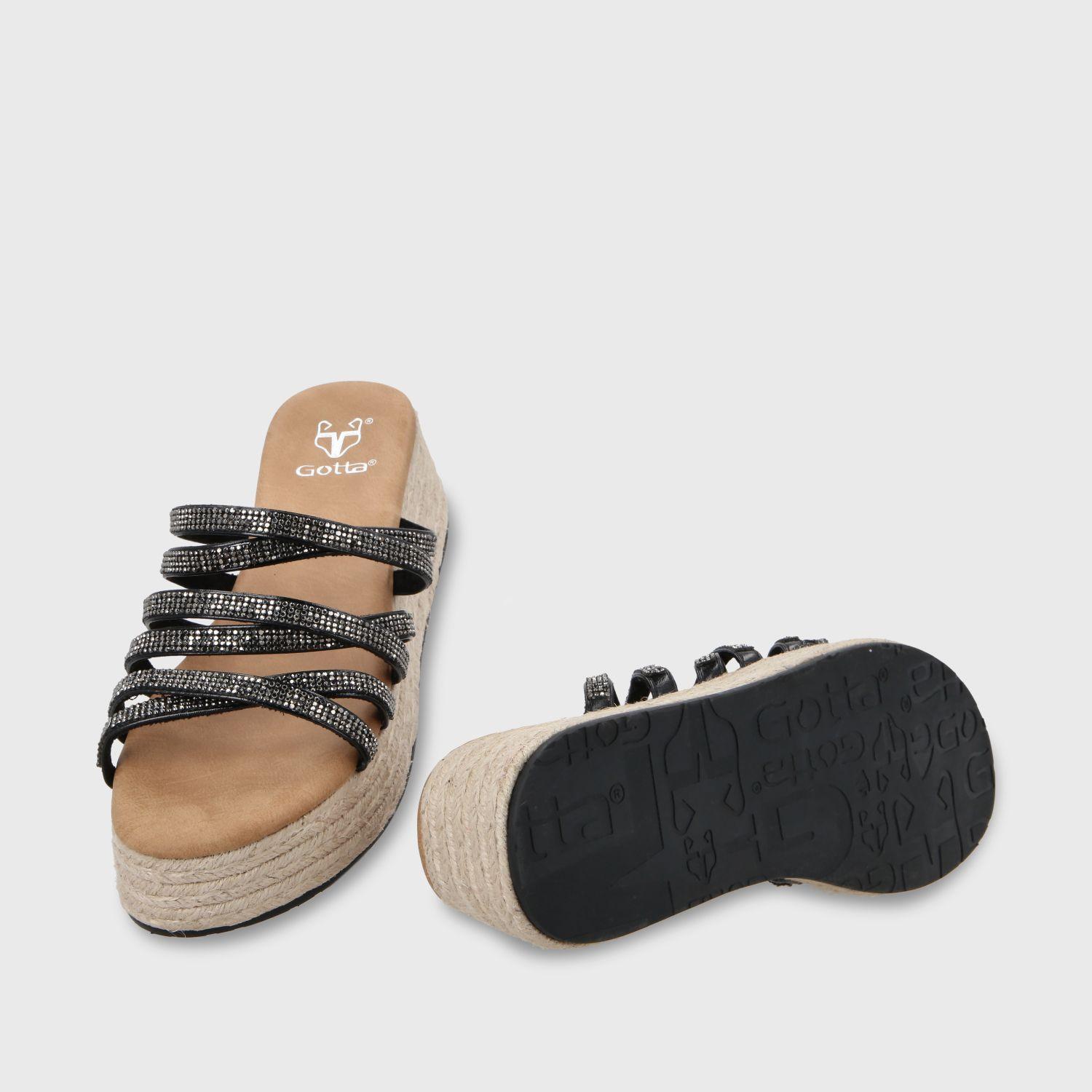 Sandalia Plataforma Negro Mujer 55972 Gotta-5