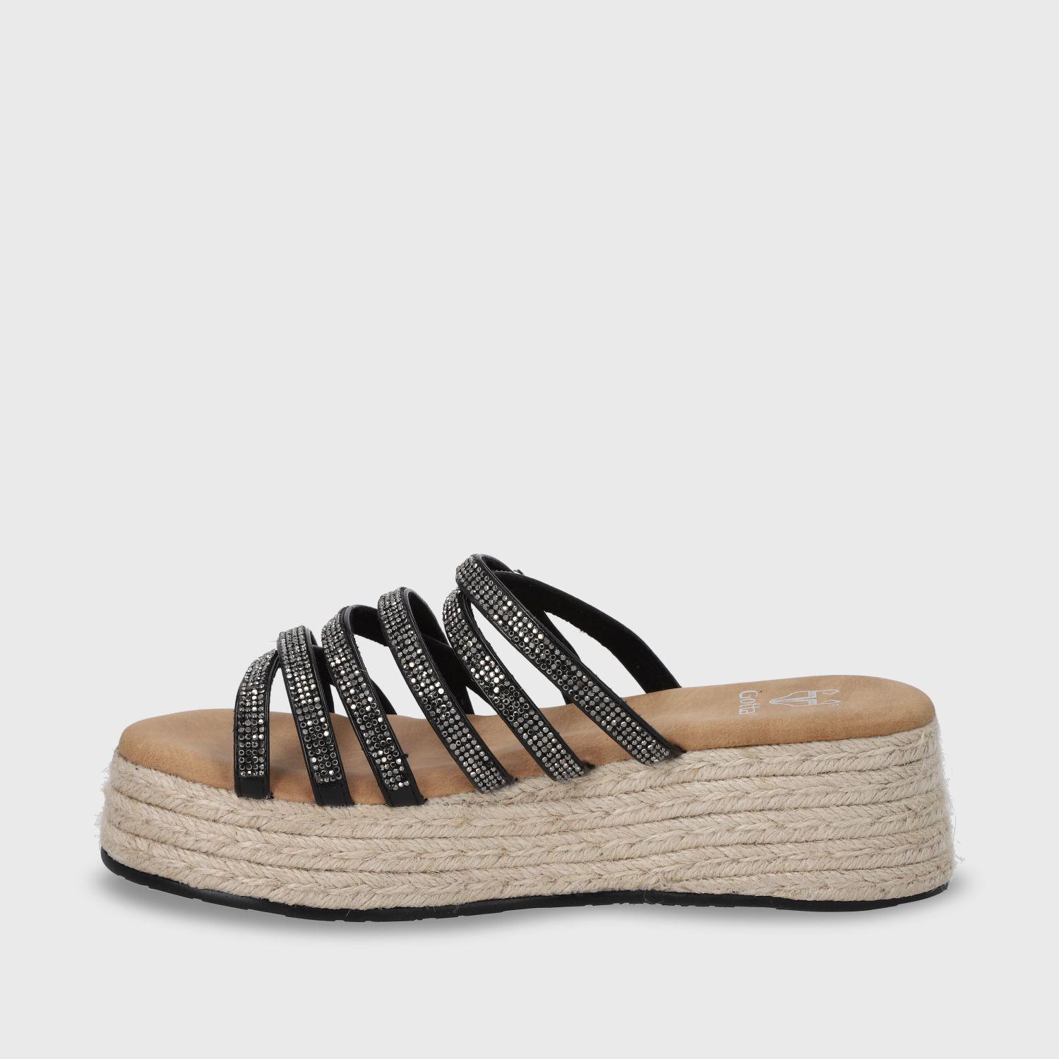 Sandalia Plataforma Negro Mujer 55972 Gotta-2