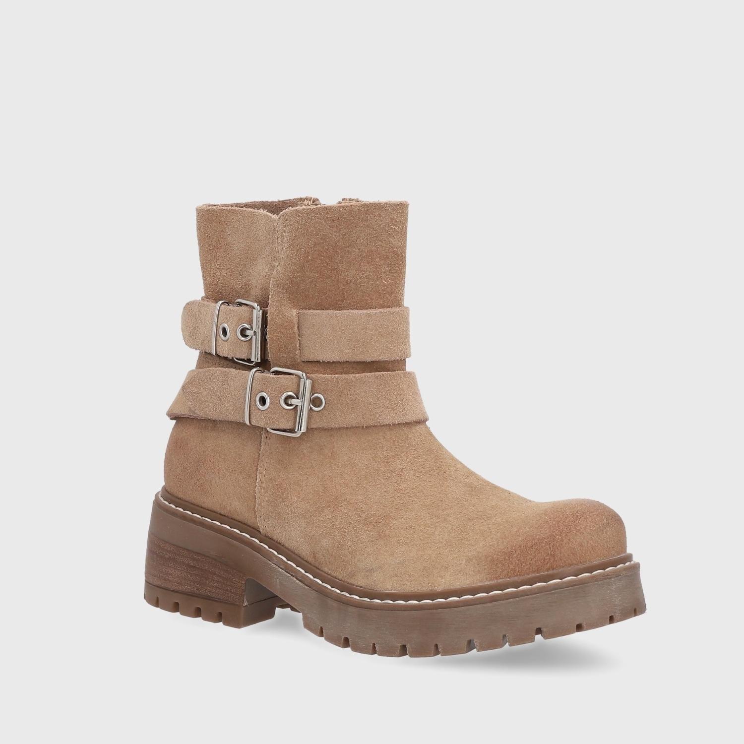 Botín Cuero Beige Mujer 28501 Gotta-1