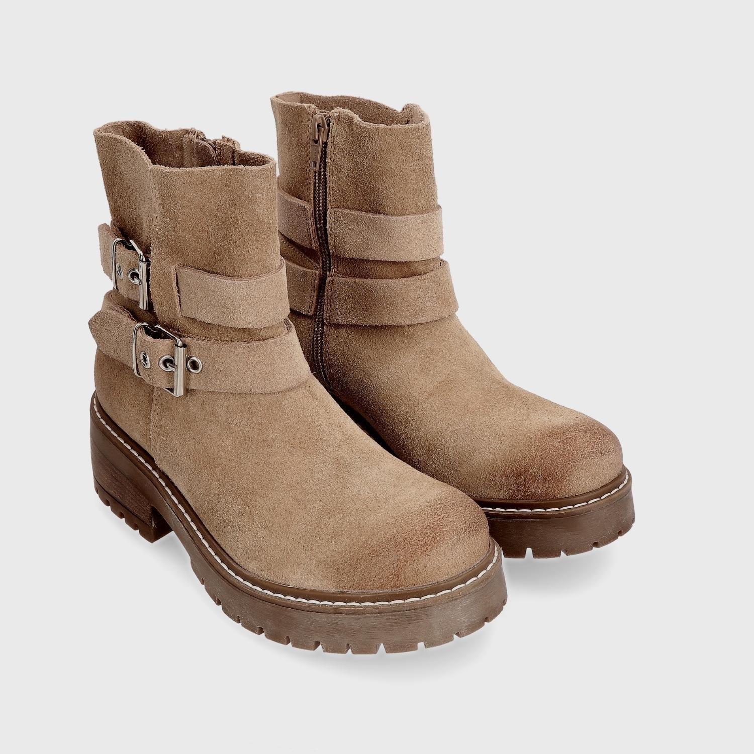 Botín Cuero Beige Mujer 28501 Gotta-2