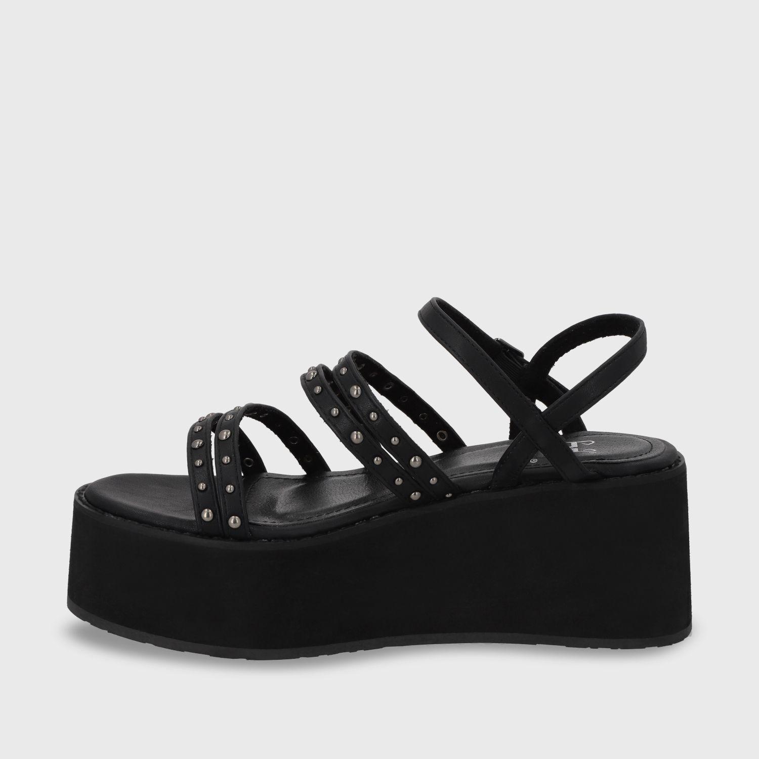 Sandalia Plataforma Negra Mujer 15629 Gotta-3