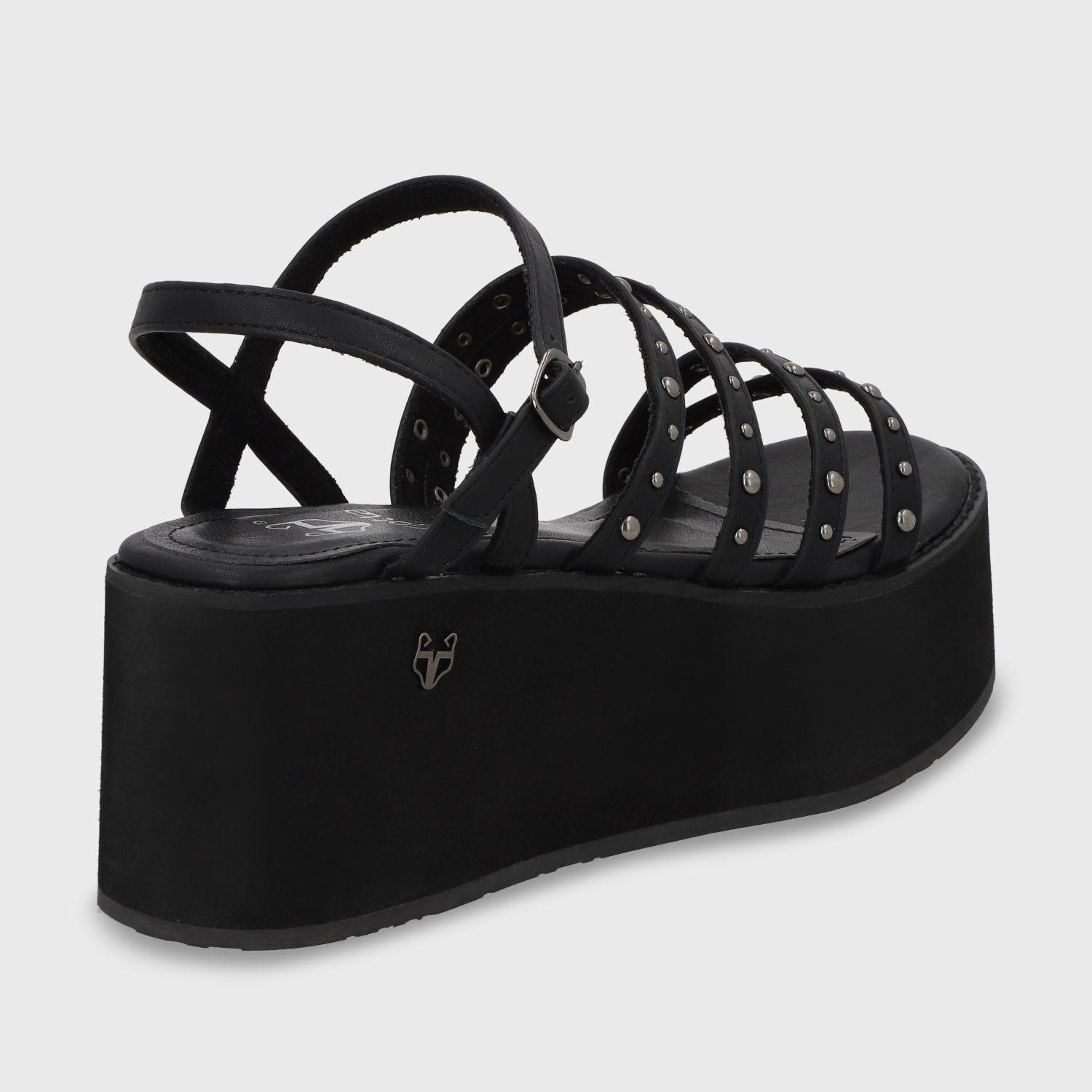 Sandalia Plataforma Negra Mujer 15629 Gotta-4