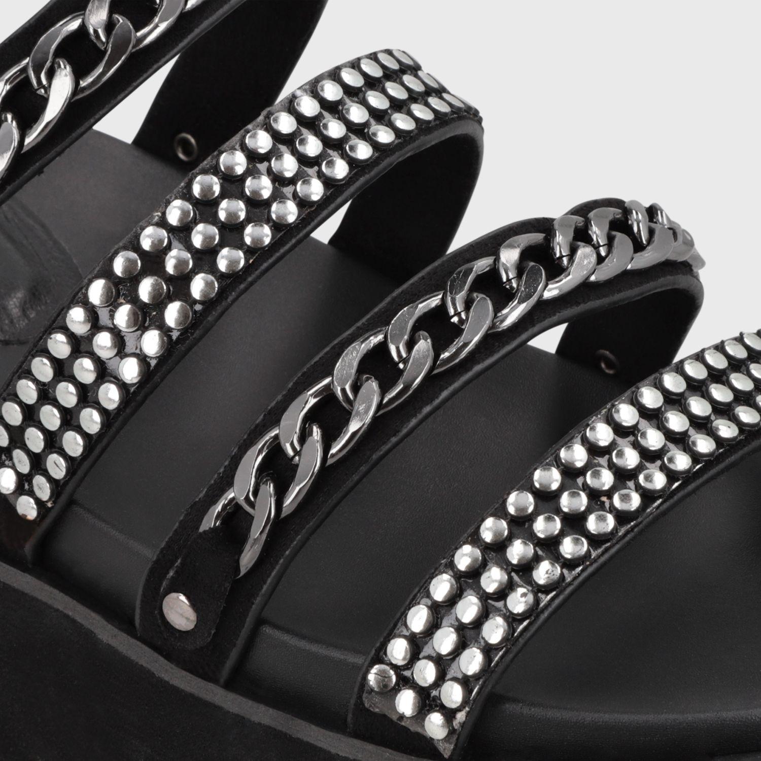 Sandalia Plataforma Negra Mujer 1566F Gotta-5