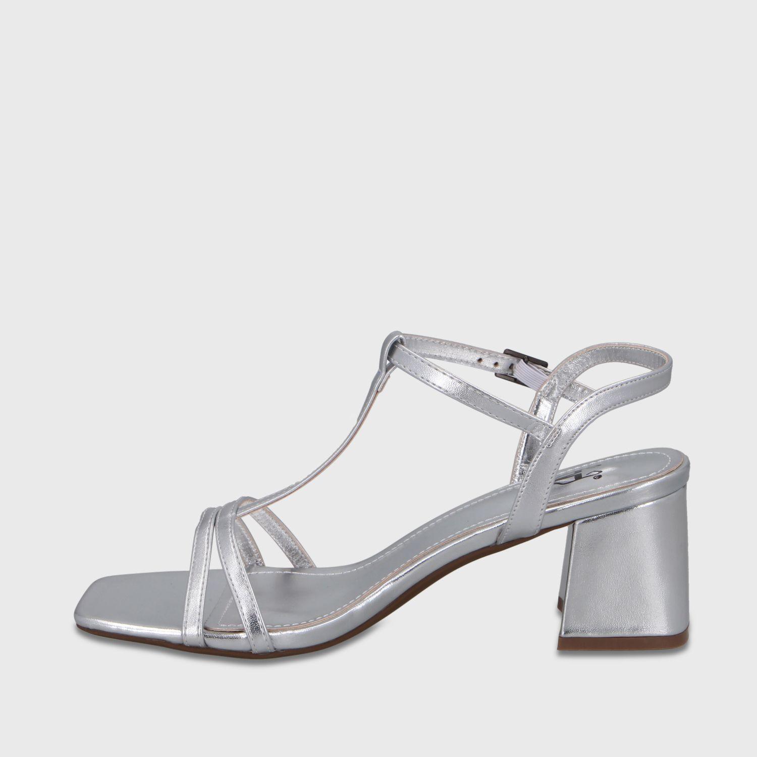 Sandalia Taco Plateada Mujer 64031 Gotta-3