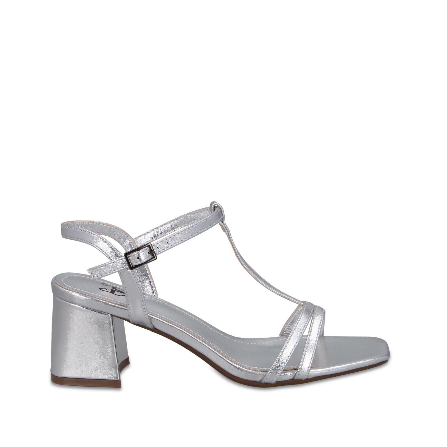 Sandalia Taco Plateada Mujer 64031 Gotta-0