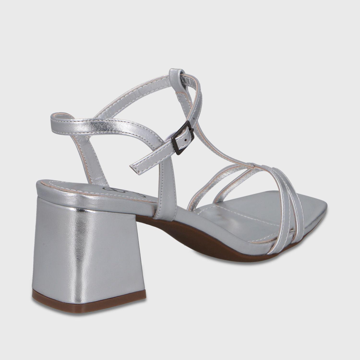 Sandalia Taco Plateada Mujer 64031 Gotta-4