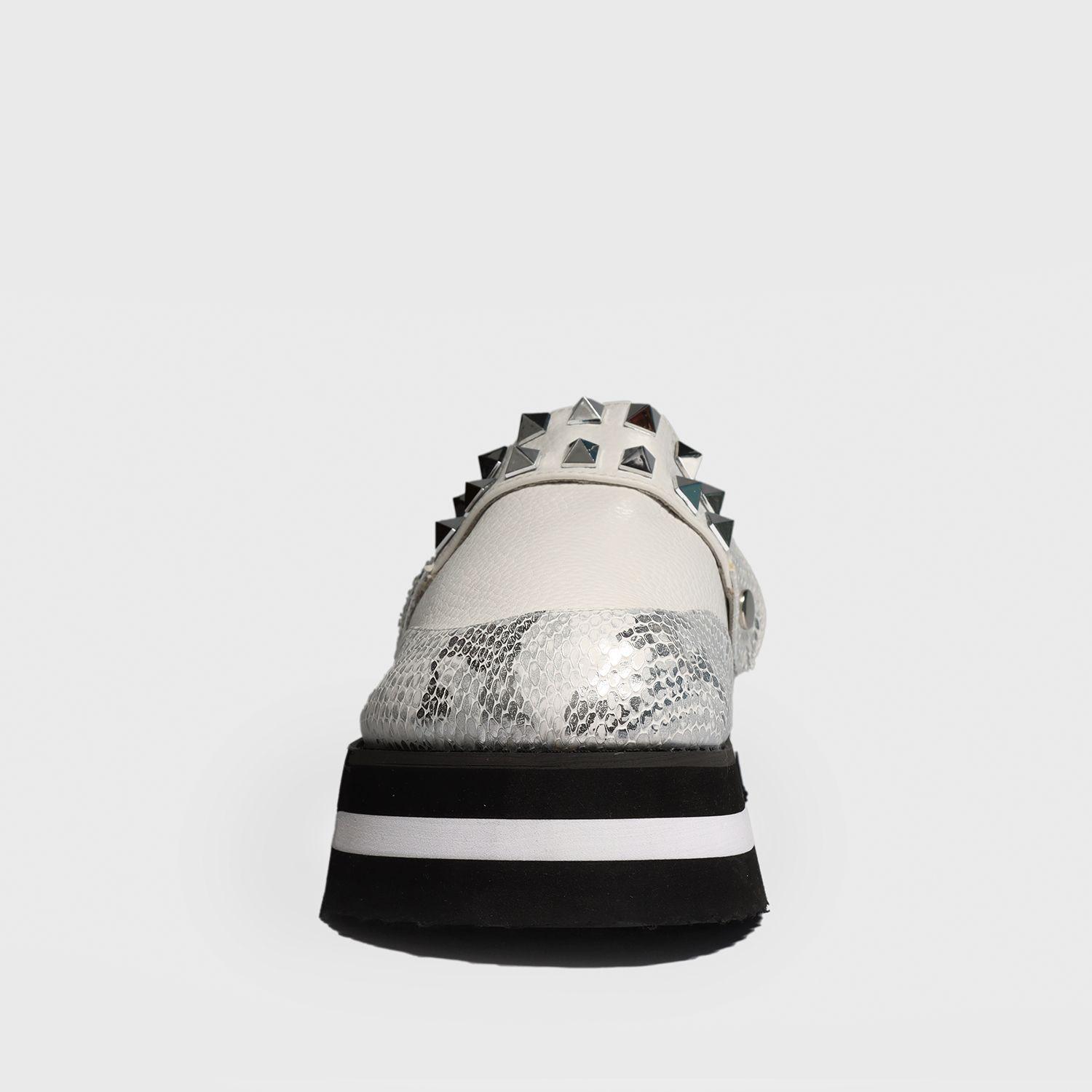 Zueco Blanco Cuero Mujer 25265 Gotta-2