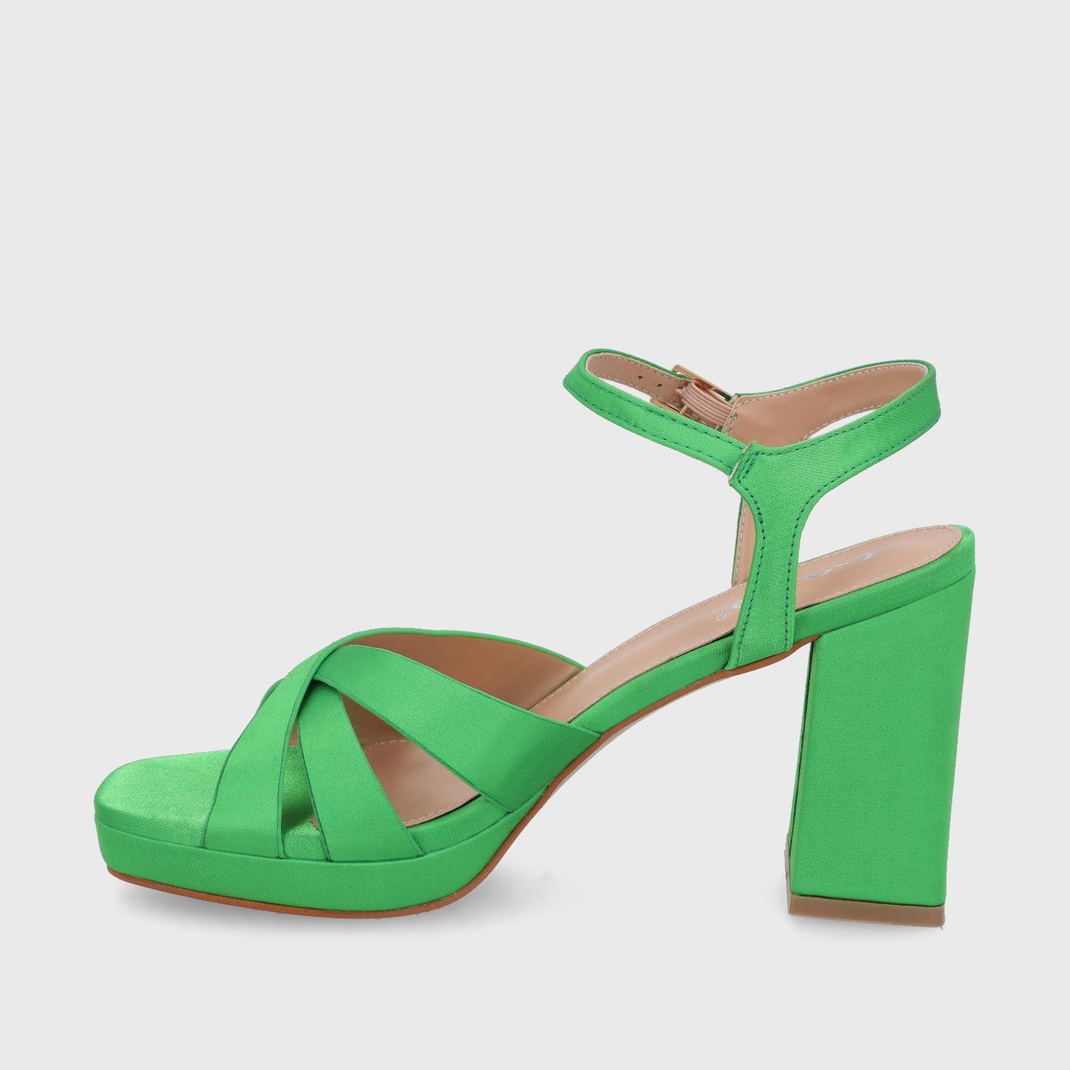 Sandalia Taco Verde Mujer 45902 Gotta-3