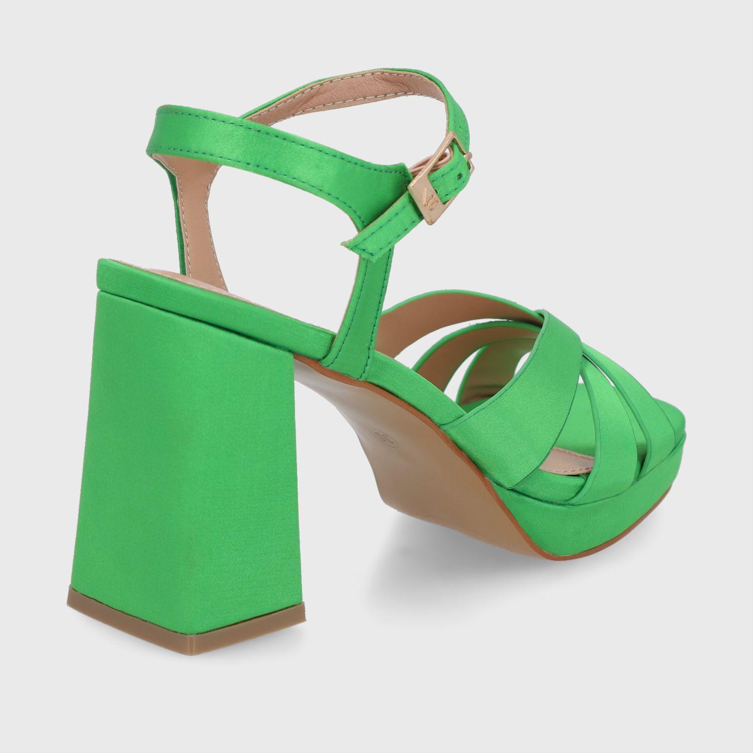 Sandalia Taco Verde Mujer 45902 Gotta-4