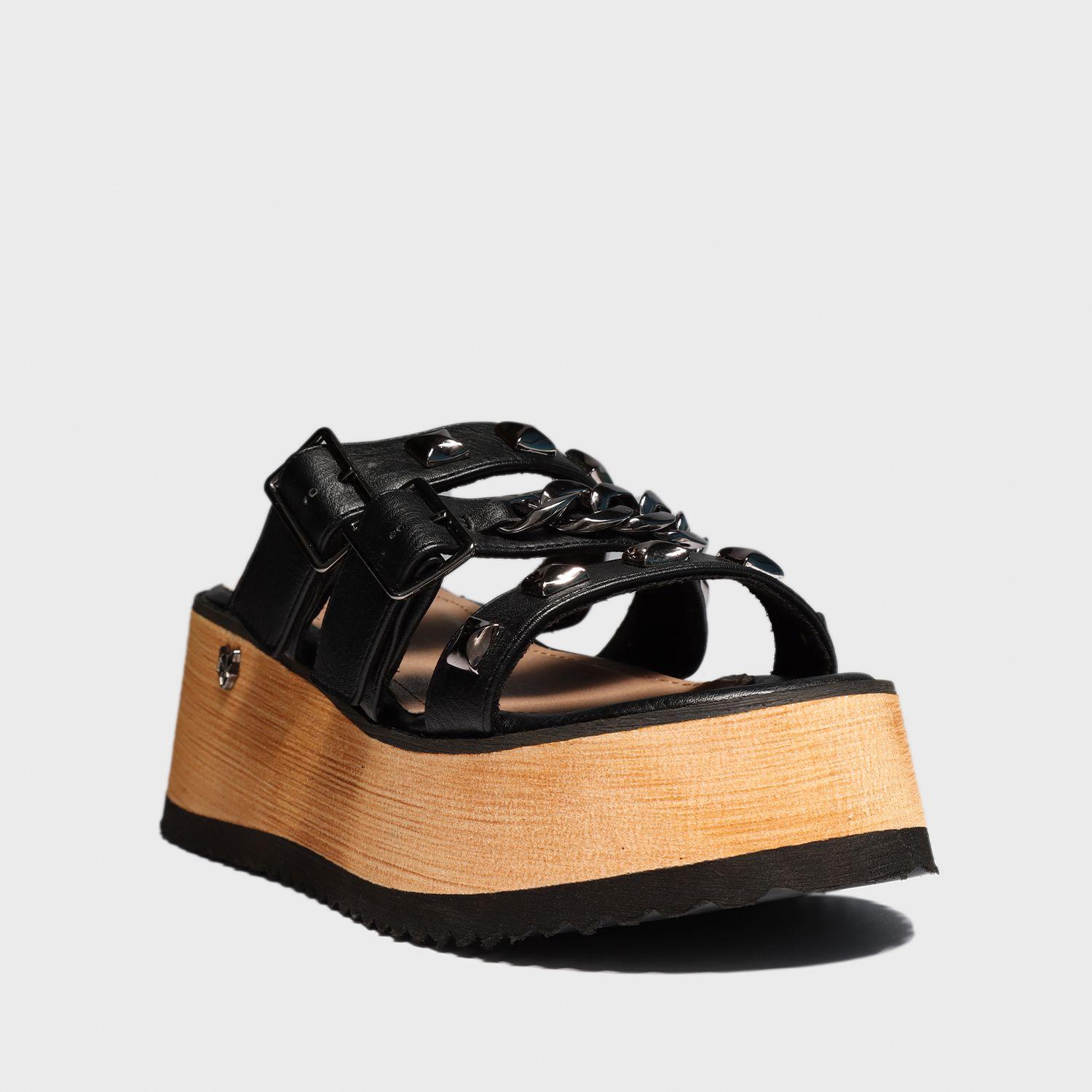 Sandalia Plataforma Negra Mujer 15282 Gotta-1