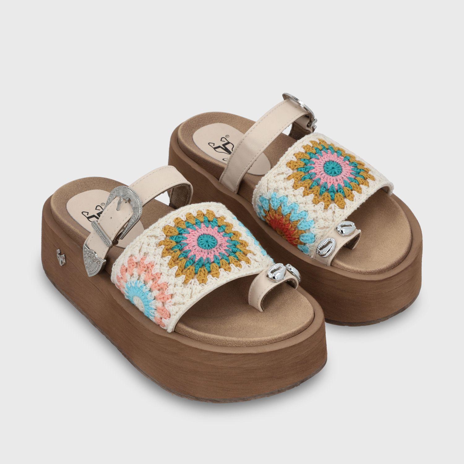 Sandalia Plataforma Multicolor Mujer 55942 Gotta-2