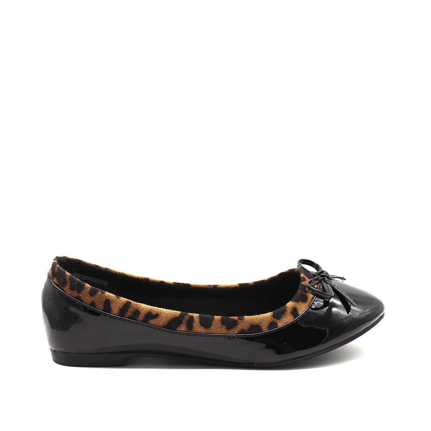 Ballerina Charol Animal Print Mujer C5307 Gotta-0