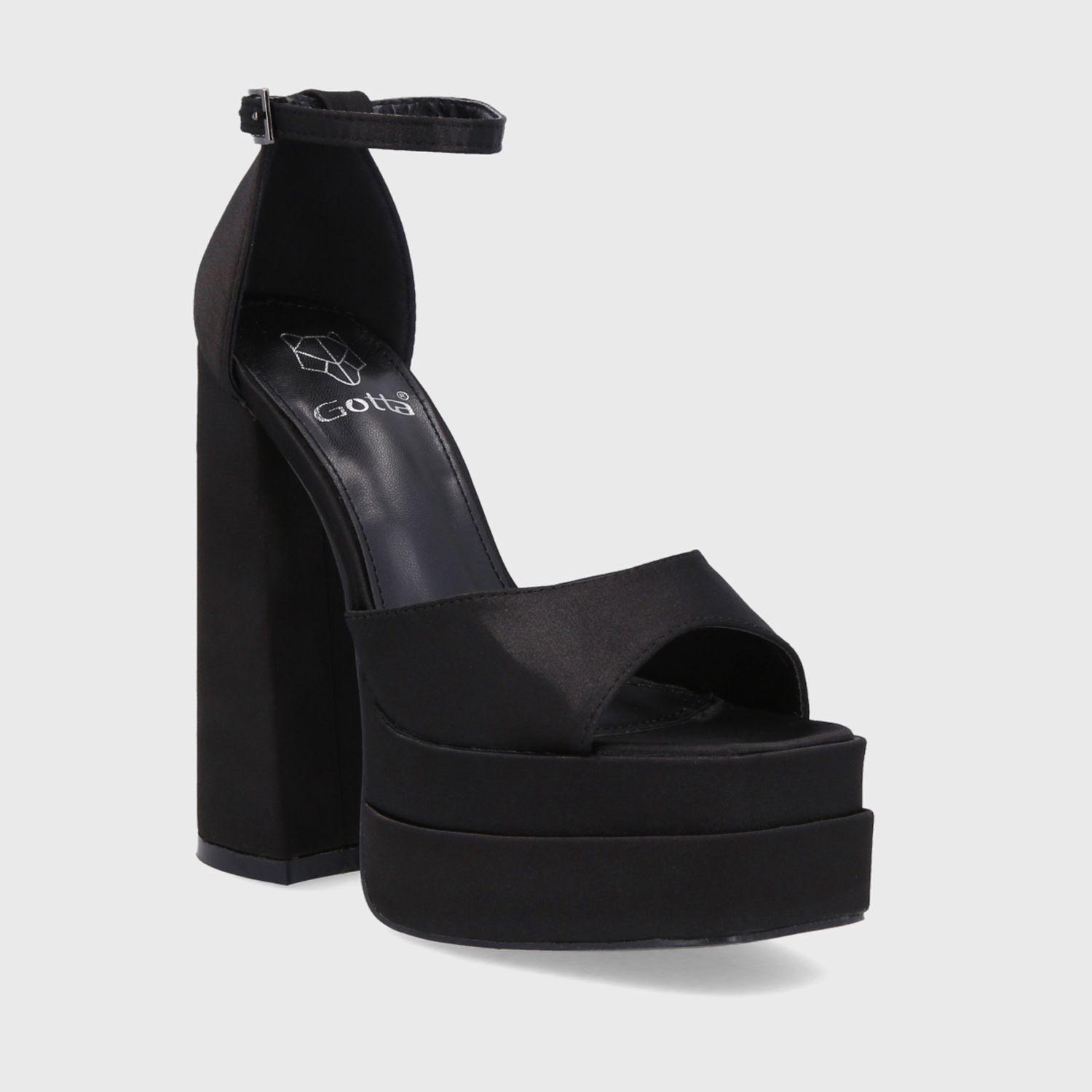 Sandalia Plataforma Negra Mujer 25911 Gotta-1