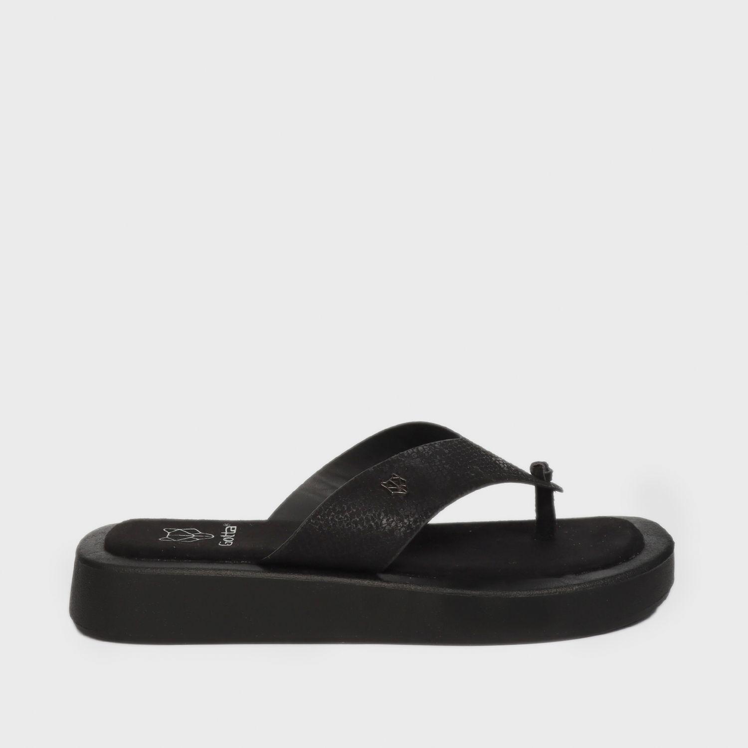 Sandalia Plana Negra Mujer 23292 Gotta-0