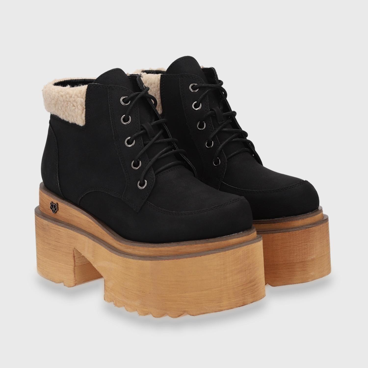 Botín Plataforma Negro Mujer 15884 Gotta-2