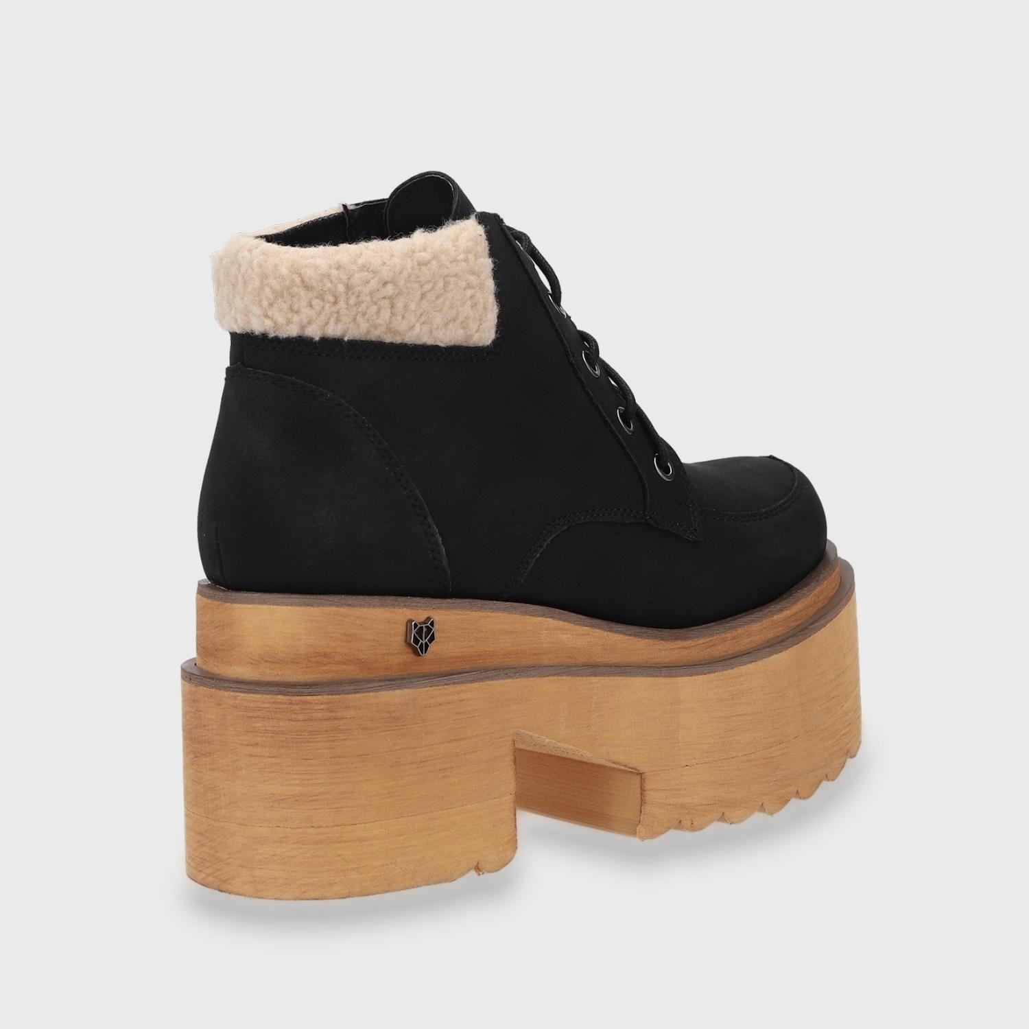 Botín Plataforma Negro Mujer 15884 Gotta-4