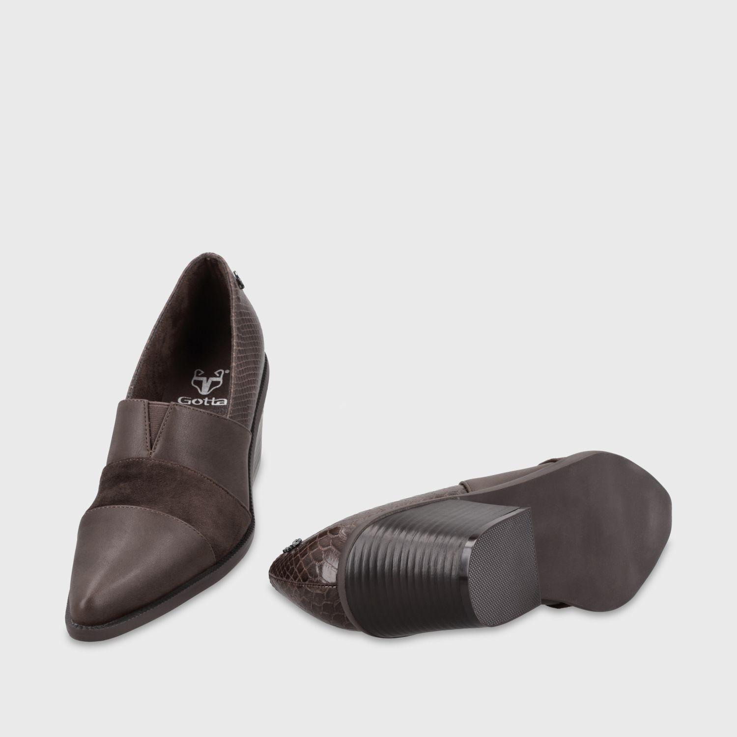 Zapato Taco Café Mujer 3376502 Gotta-6