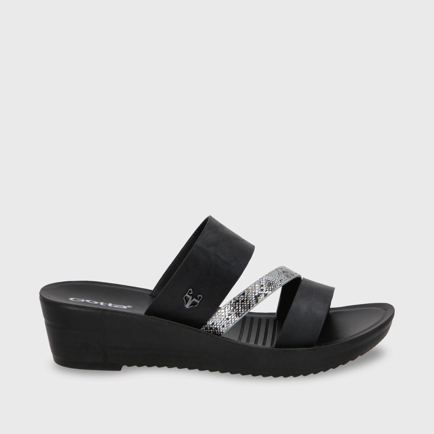 Sandalia Plataforma Negro Mujer 13221 Gotta-0